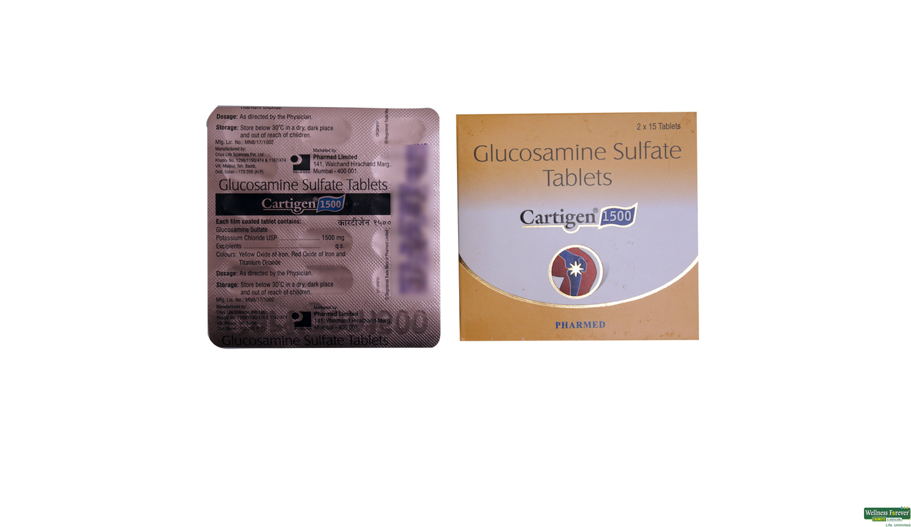 CARTIGEN 1500MG 15TAB- 2, 15TAB, 