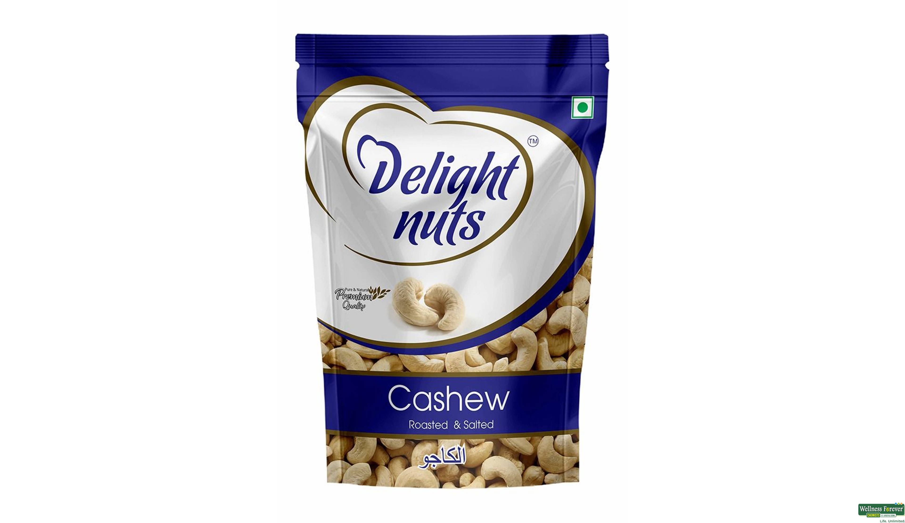 DELIGHT NUTS R/S CASHEW 200GM- 1, 200GM, 