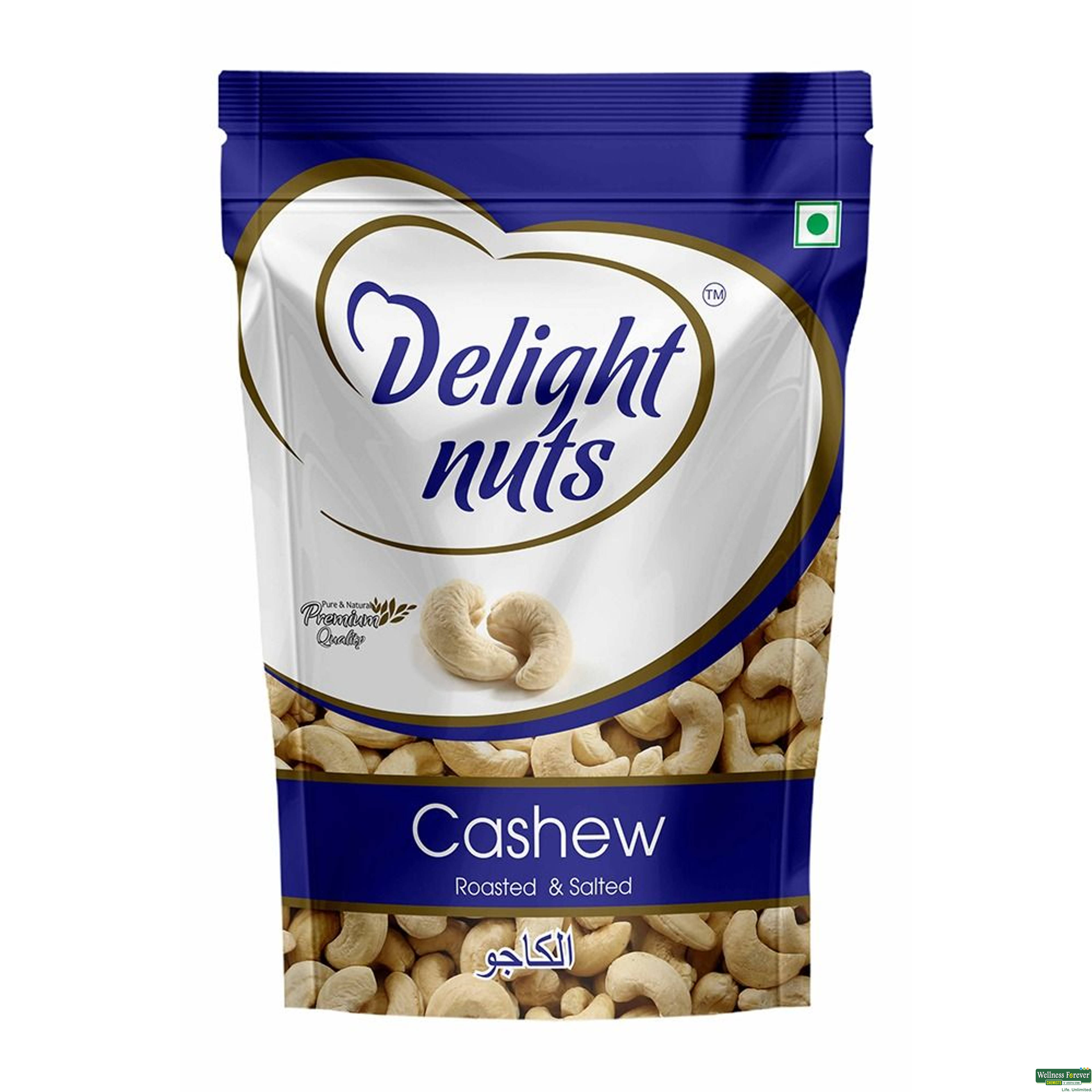 Delight Nuts Cashew, Roasted & Salted, 200 g-image