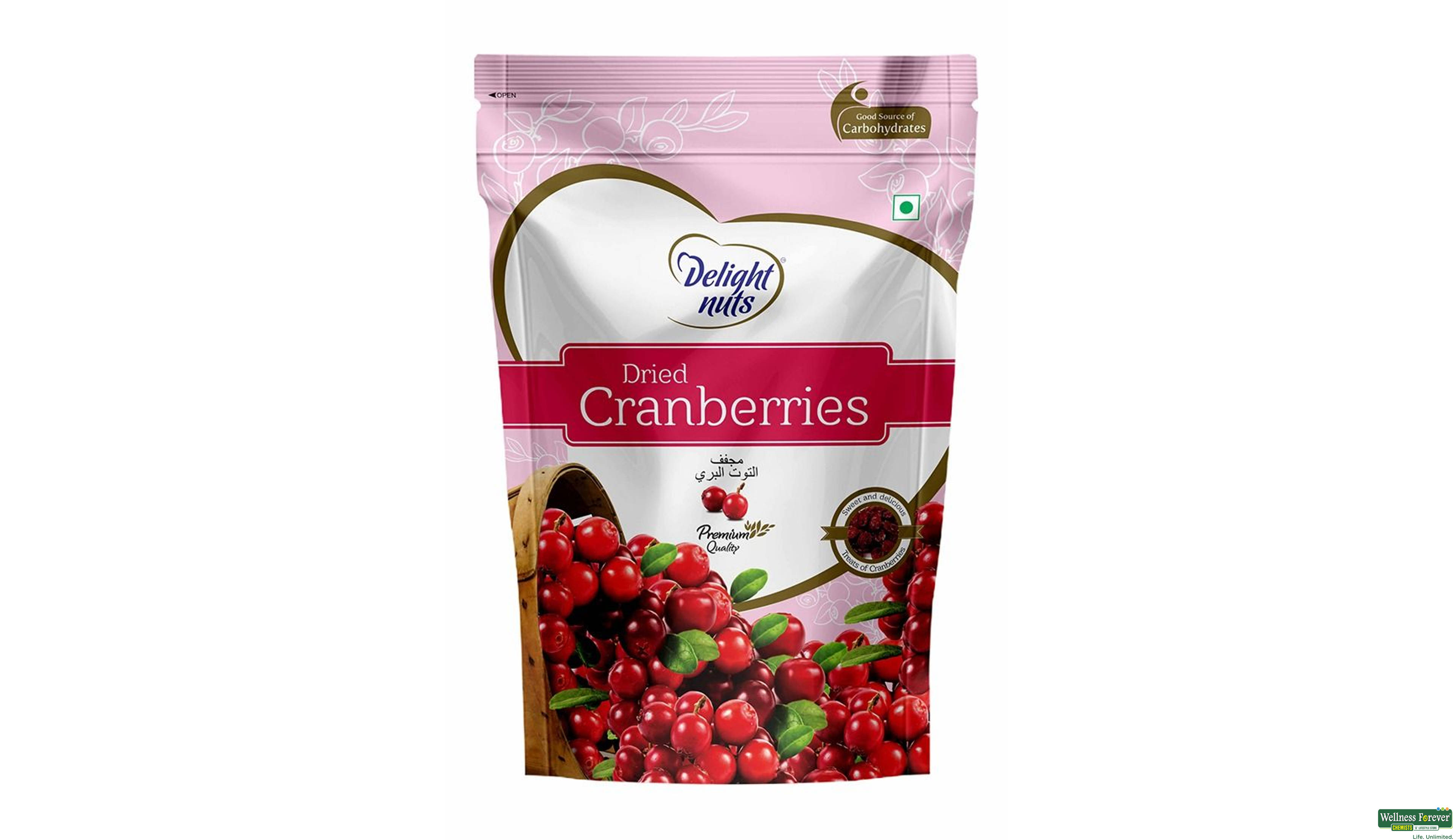 DELIGHT NUTS DRIED CRANBERRIES 200GM- 1, 200GM, 