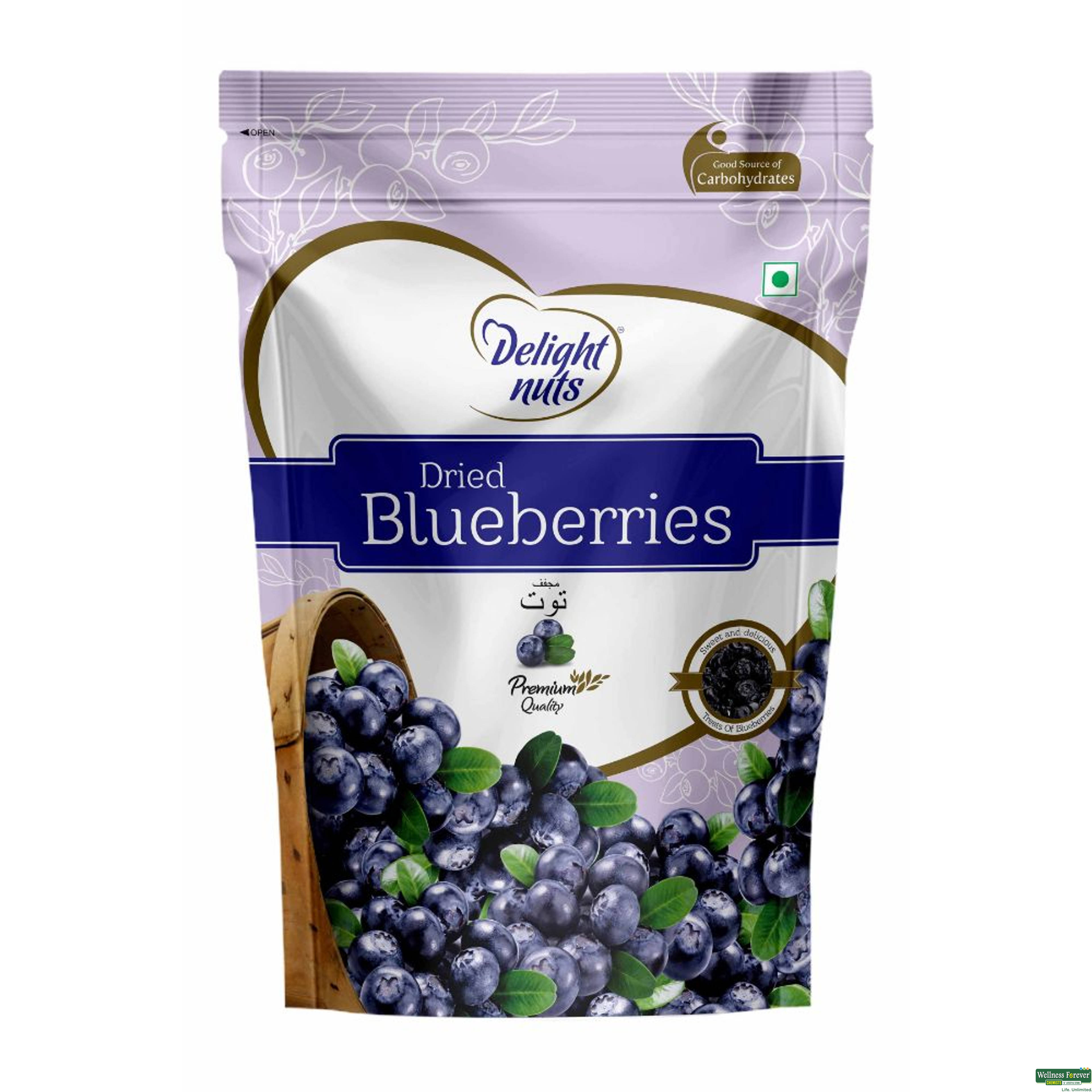 Delight Nuts Dried, Blueerries, 150 g-image