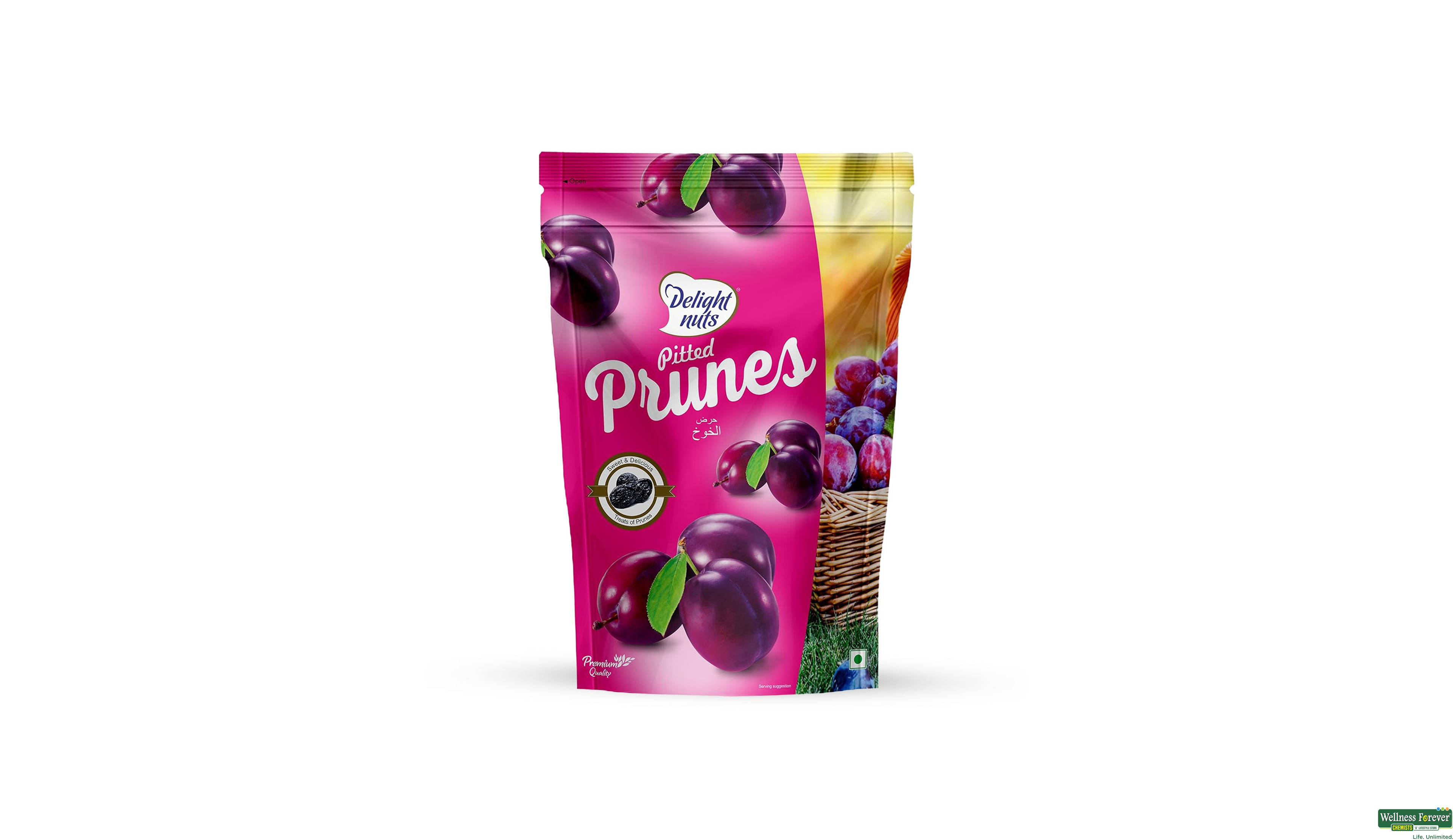 DELIGHT NUTS PITTED PRUNES 200GM- 1, 200GM, 