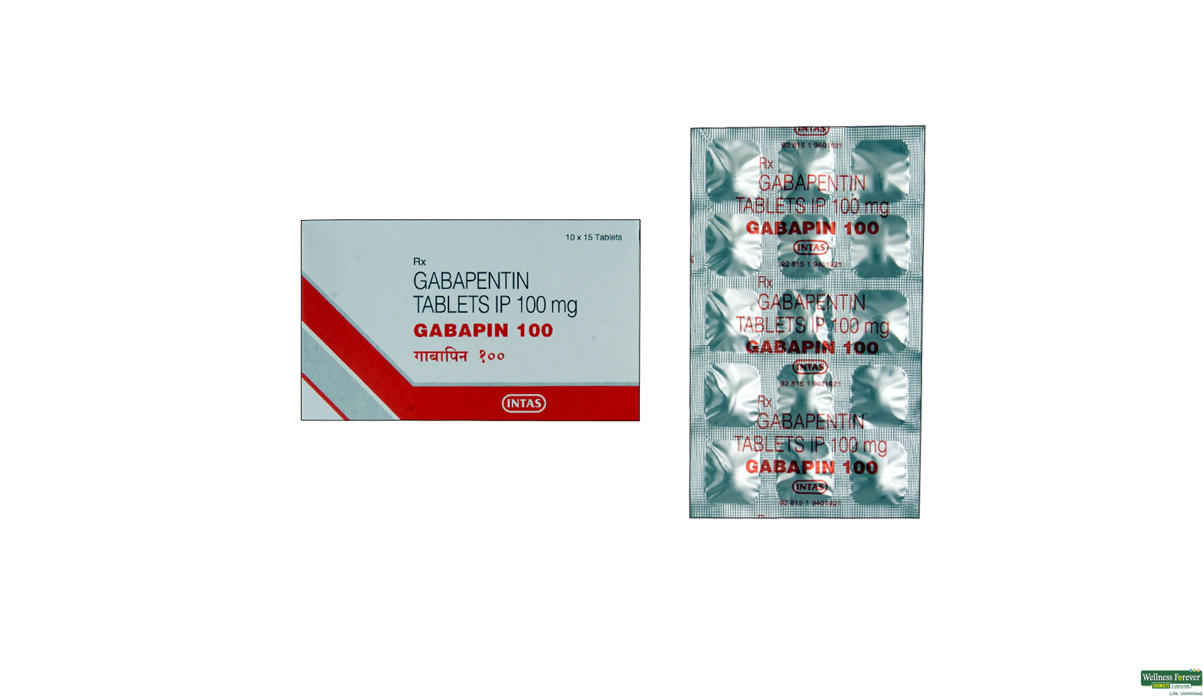 GABAPIN 100MG 15TAB- 1, 15TAB, 