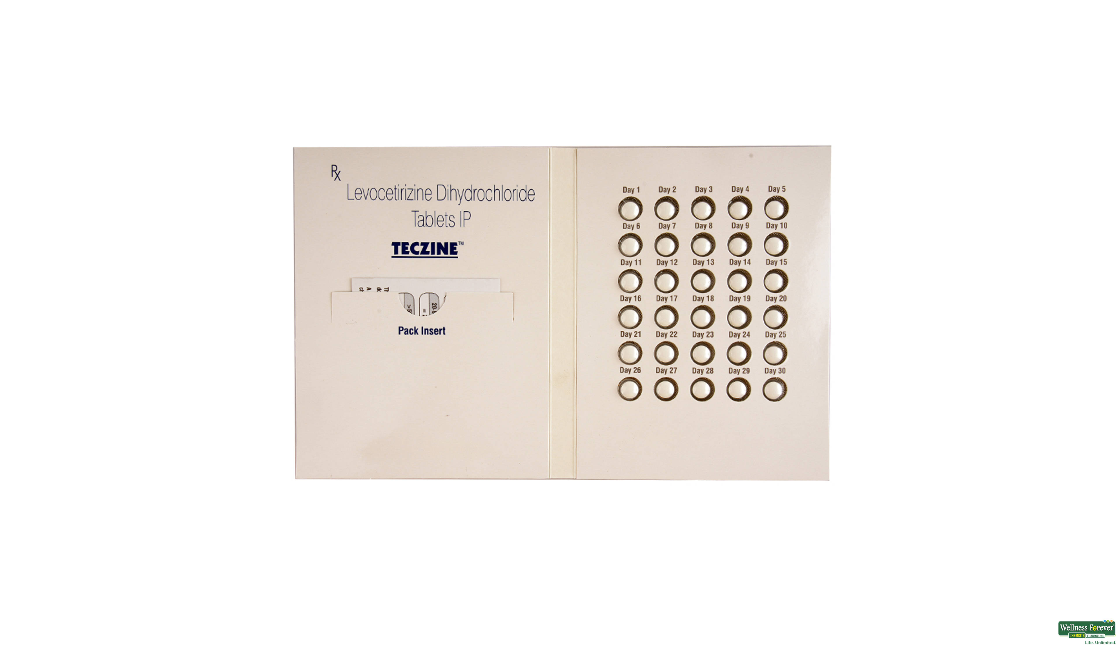 TECZINE-CP 5MG 30TAB- 2, 30TAB, 