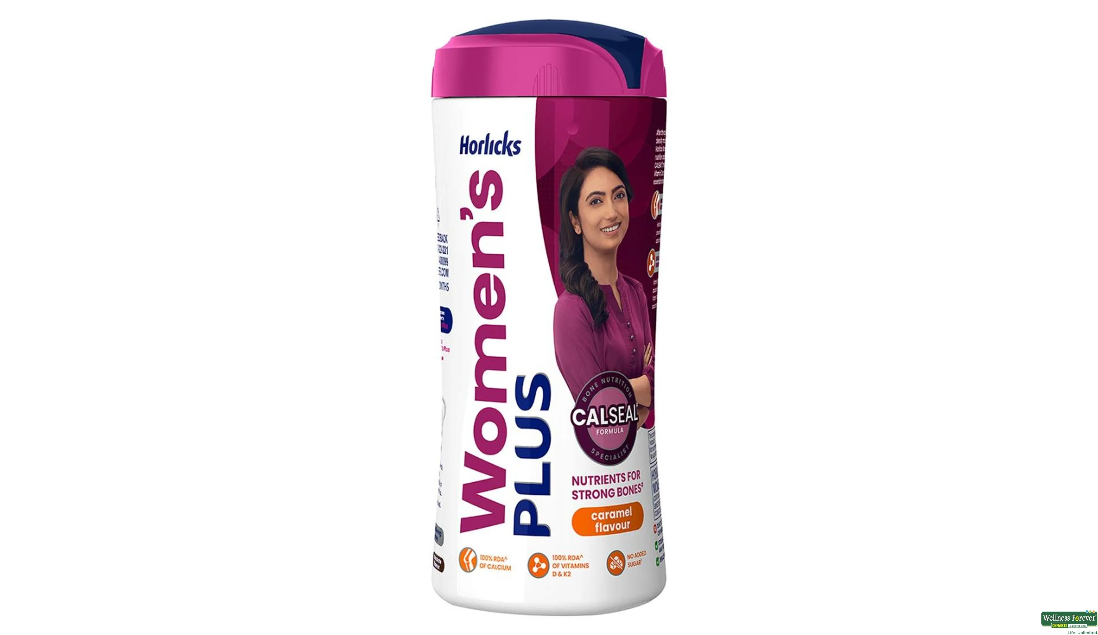 Horlicks Women's Plus Health Drink Improves Bone Strength Caramel flover  400g