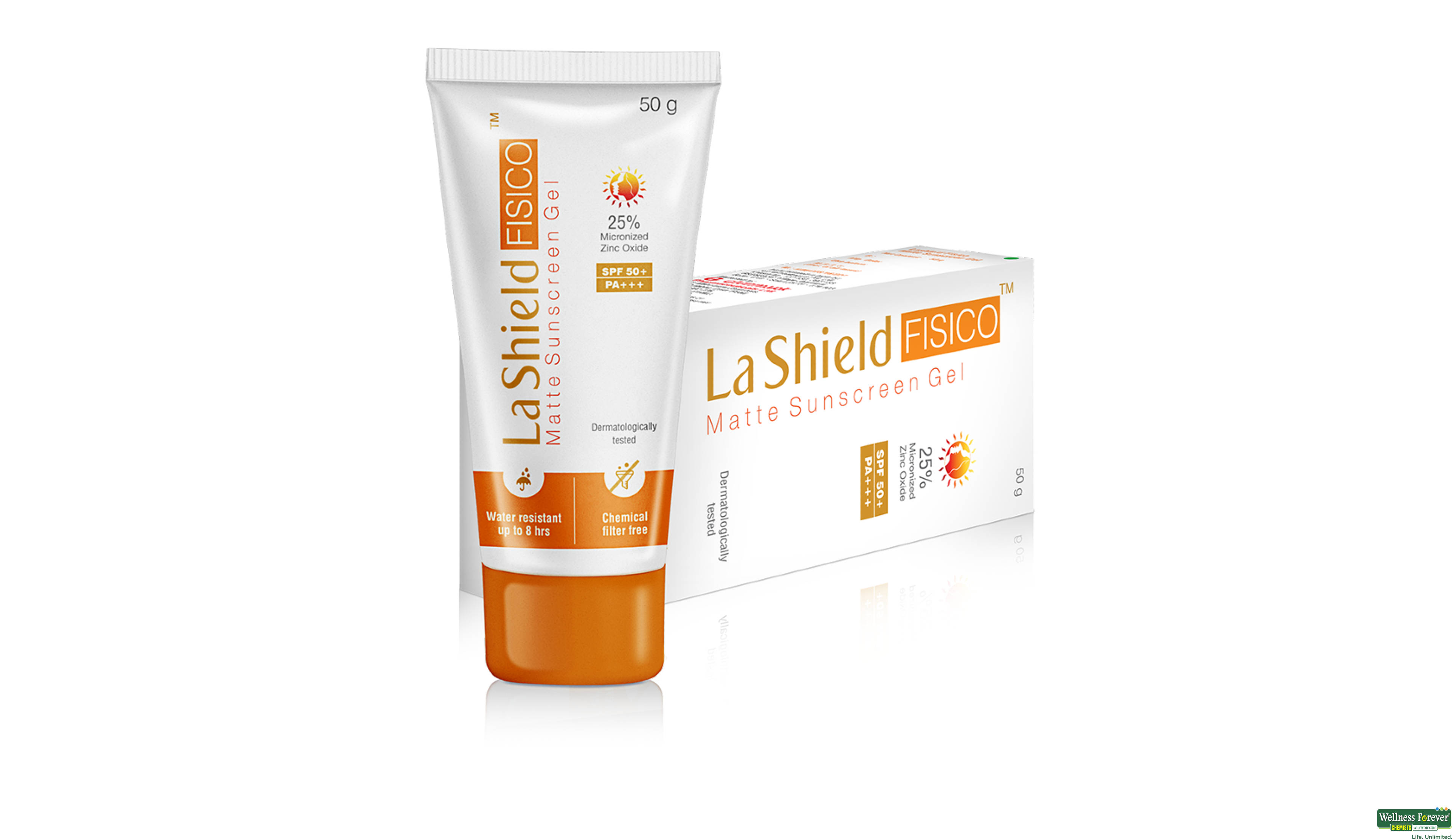 LA-SHIELD FISICO SUNSCREEN GEL 50GM- 1, 50GM, 