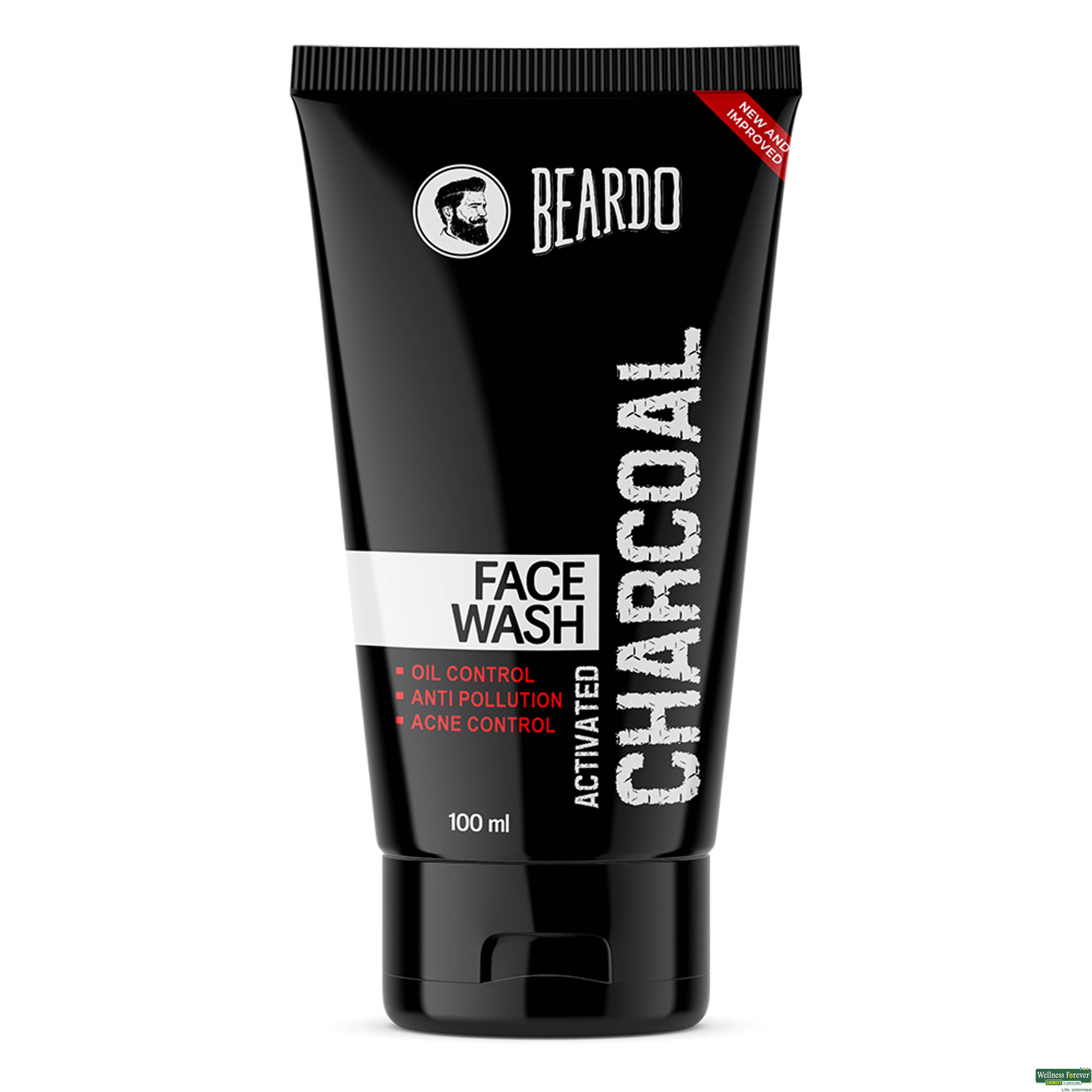 Beardo Face Wash, Activated Charcoal, 100 g-image