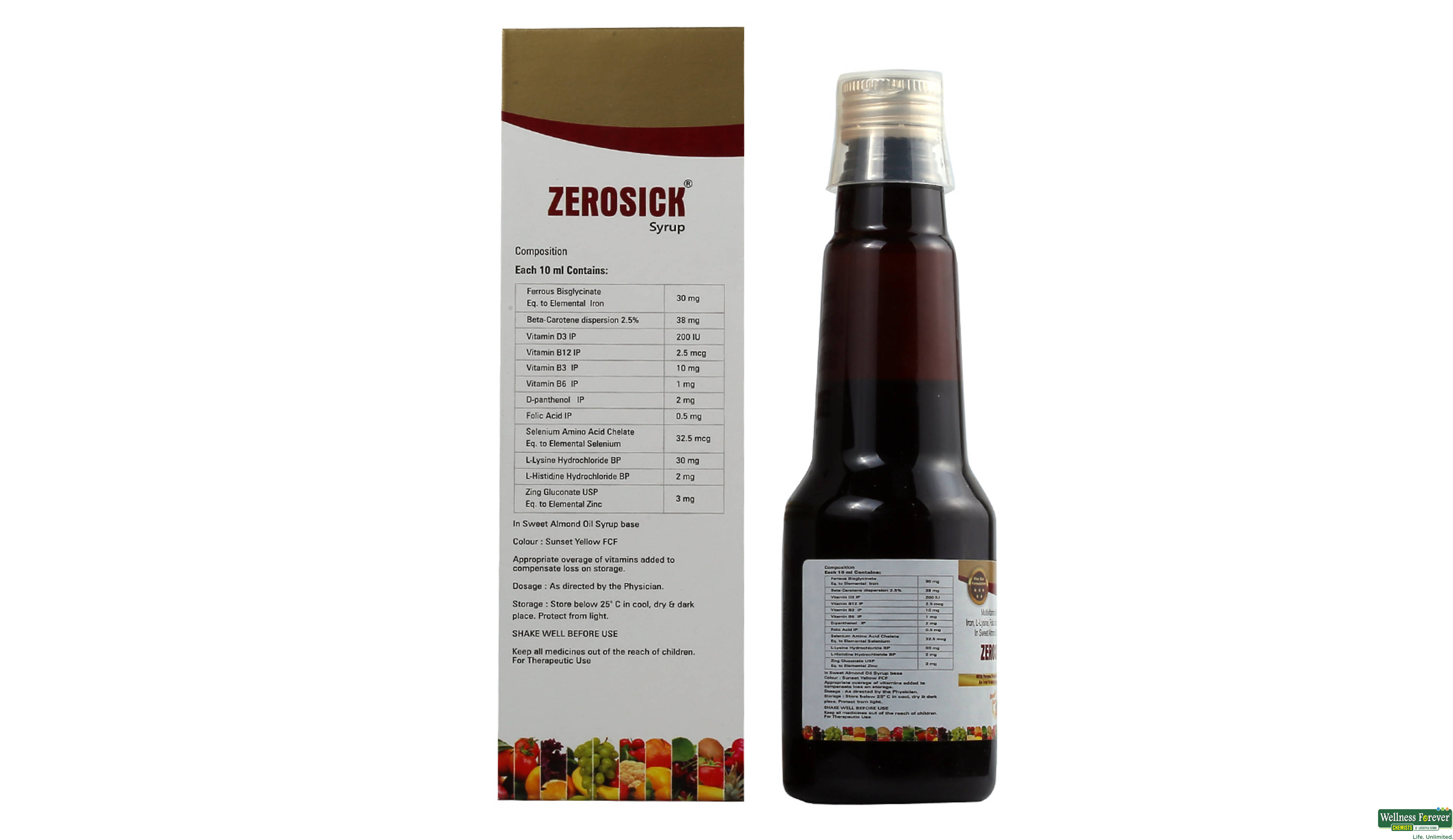 ZEROSICK SYP 200ML- 2, 200ML, 