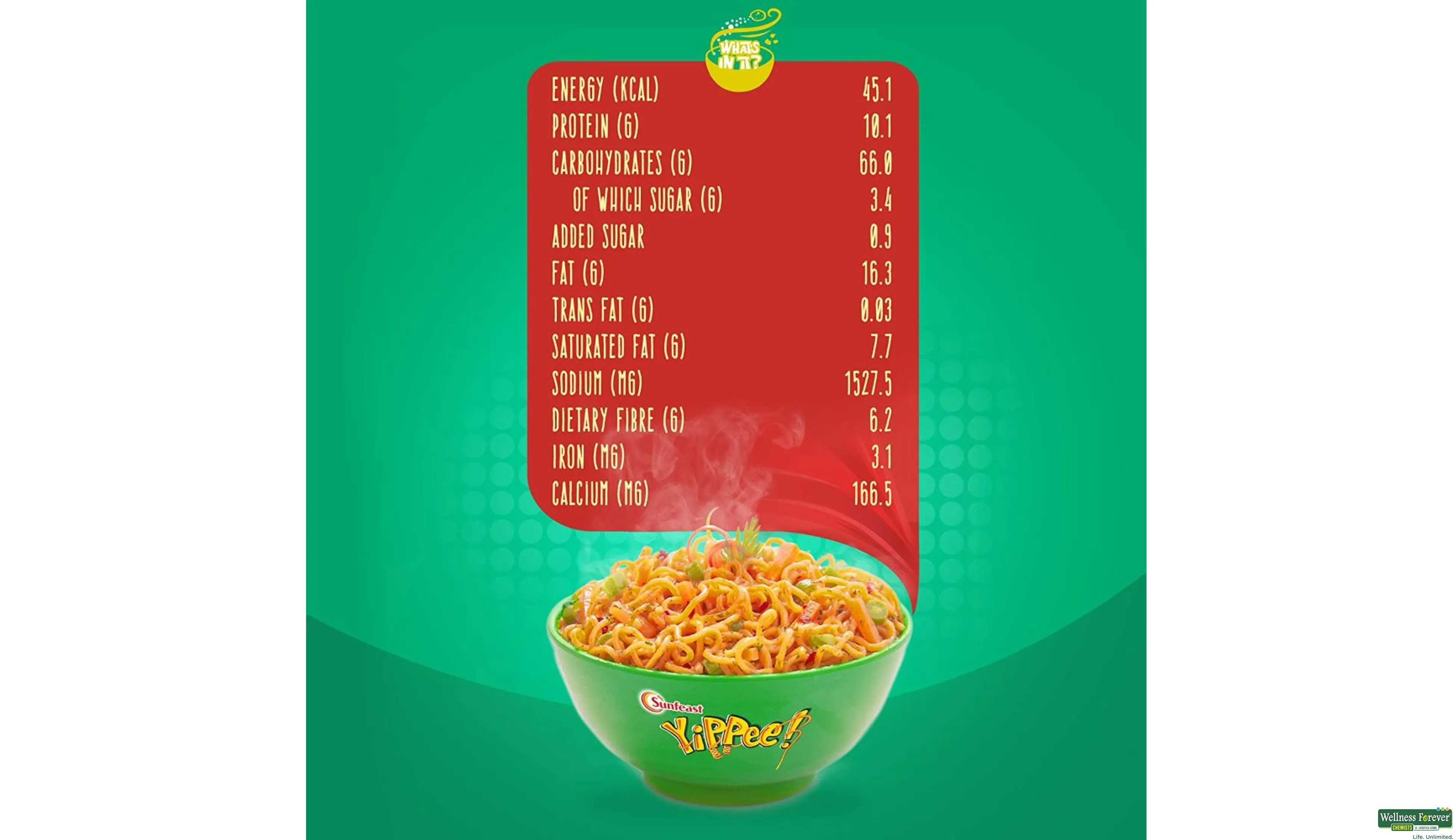 SUNF YIPPEE ATTA NOODLE MASALA 70GM- 7, 70GM, 