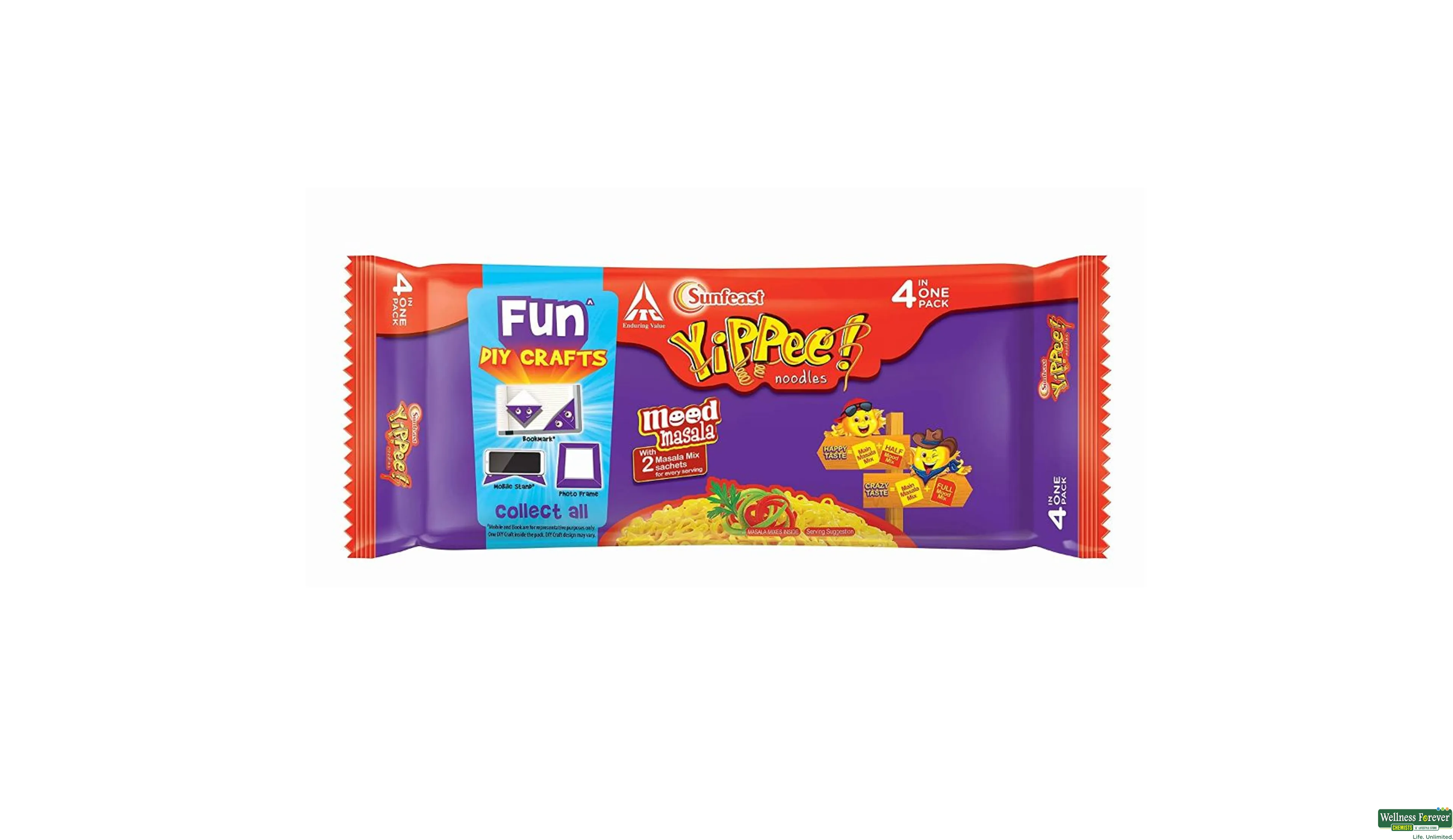 SUNF YIPPEE NOODLE MOOD MASALA 260GM- 2, 260GM, 