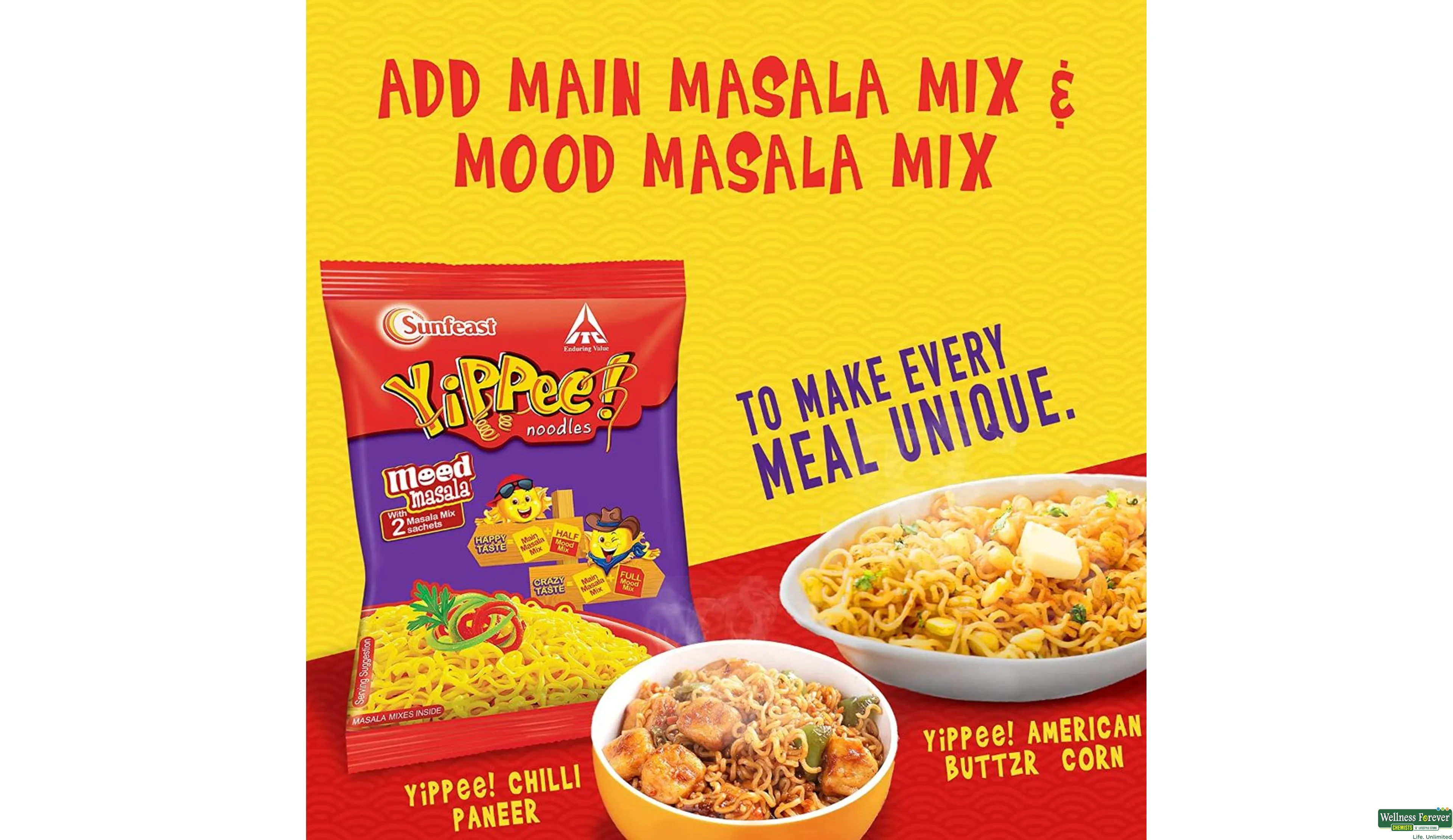 SUNF YIPPEE NOODLE MOOD MASALA 260GM- 5, 260GM, 