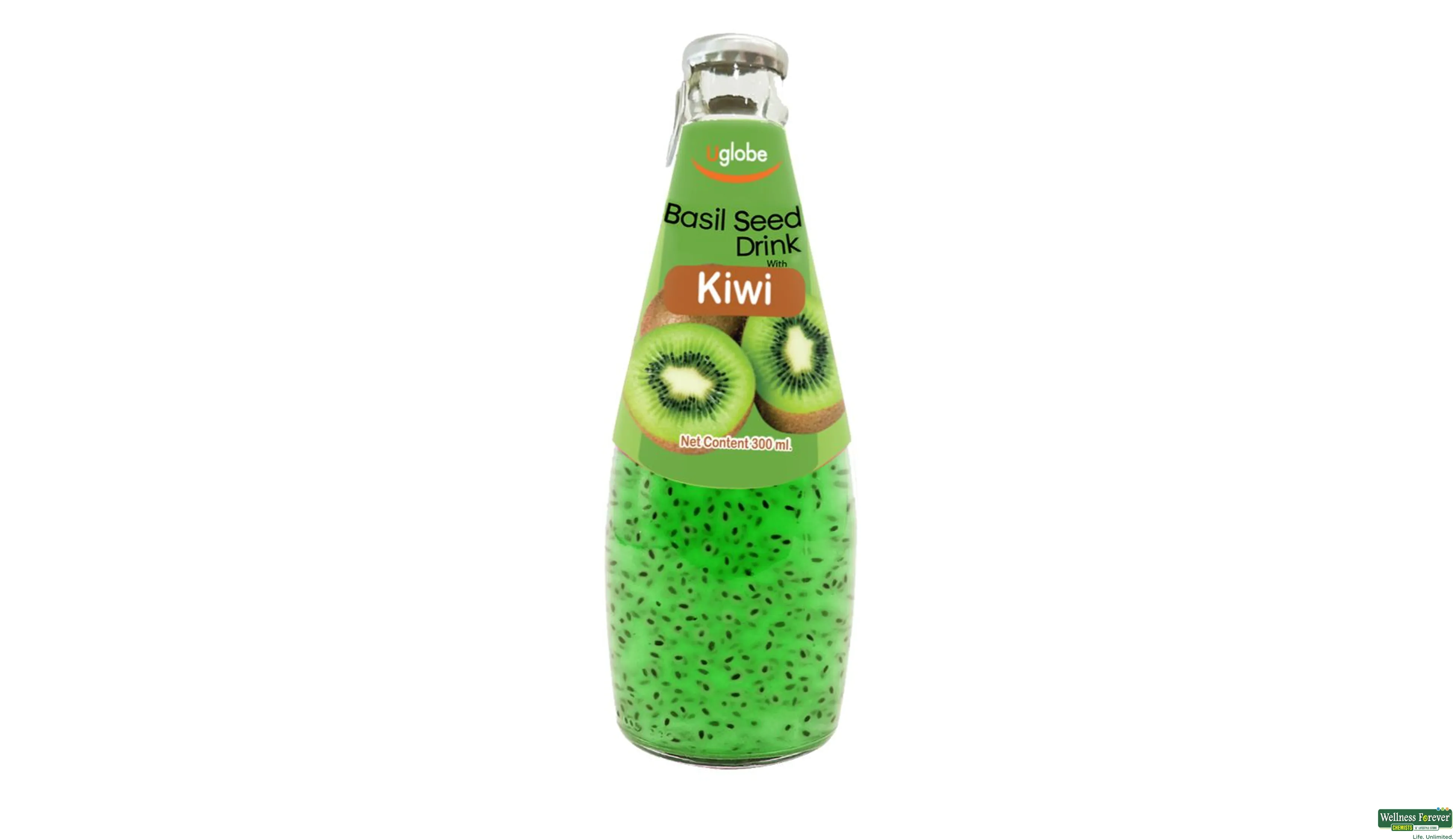 U GLOBE BASIL SEED DRINK KIWI 300ML- 1, 300ML, null