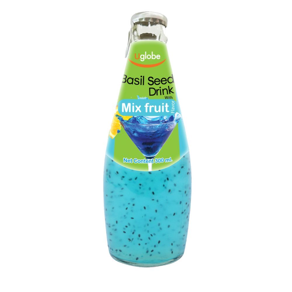 Buy U Globe Basil Seed Drink Passion Fruit 300 Ml Online at Best