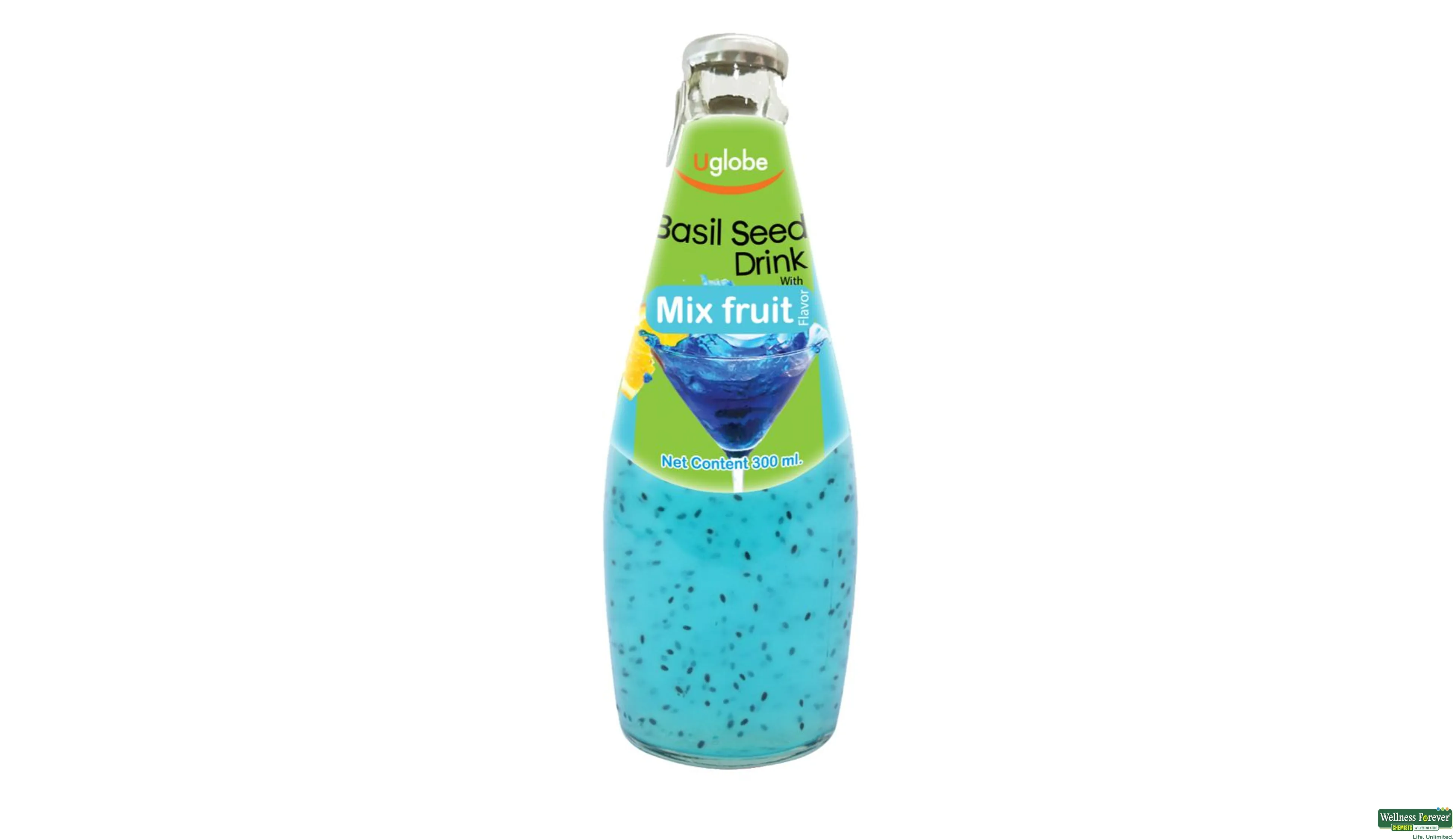 Buy U Globe Basil Seed Drink, Mix Fruit, 300 ml Online at Best Prices