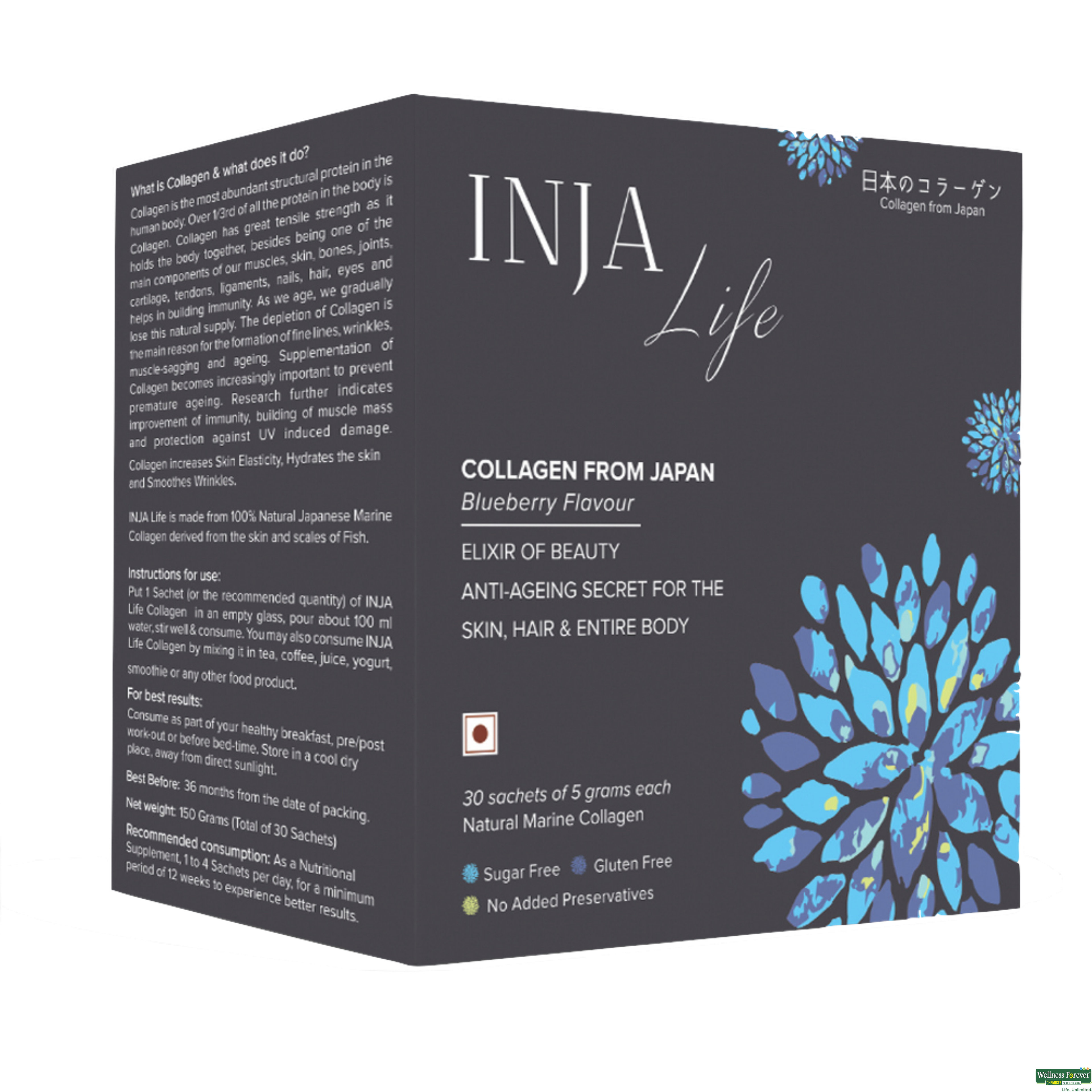 Inja Life Collagen Blueberry Flavour 30  Pieces-image
