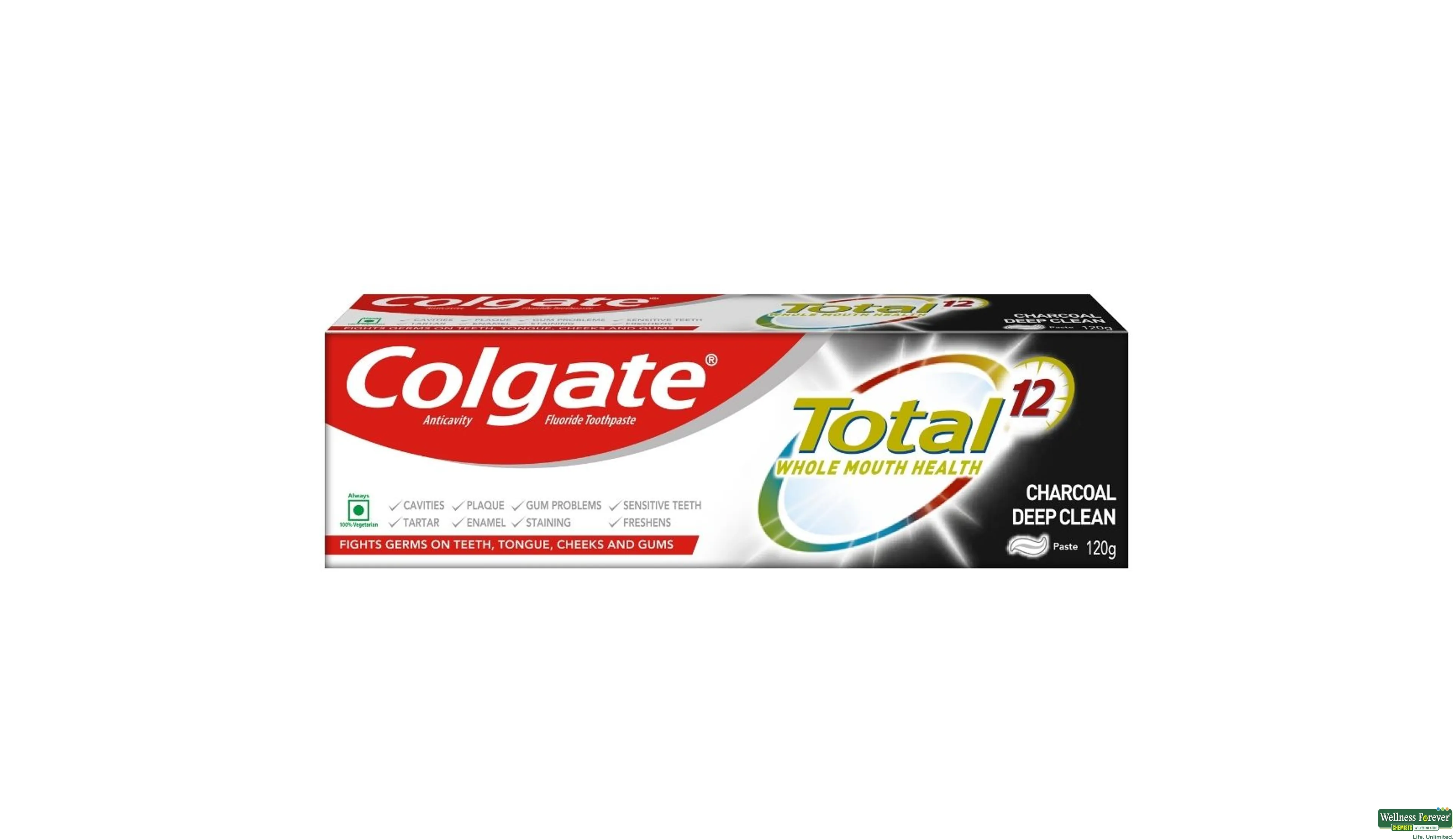 COLG T/PASTE TOTAL CHARCOAL 120GM- 1, 120GM, 