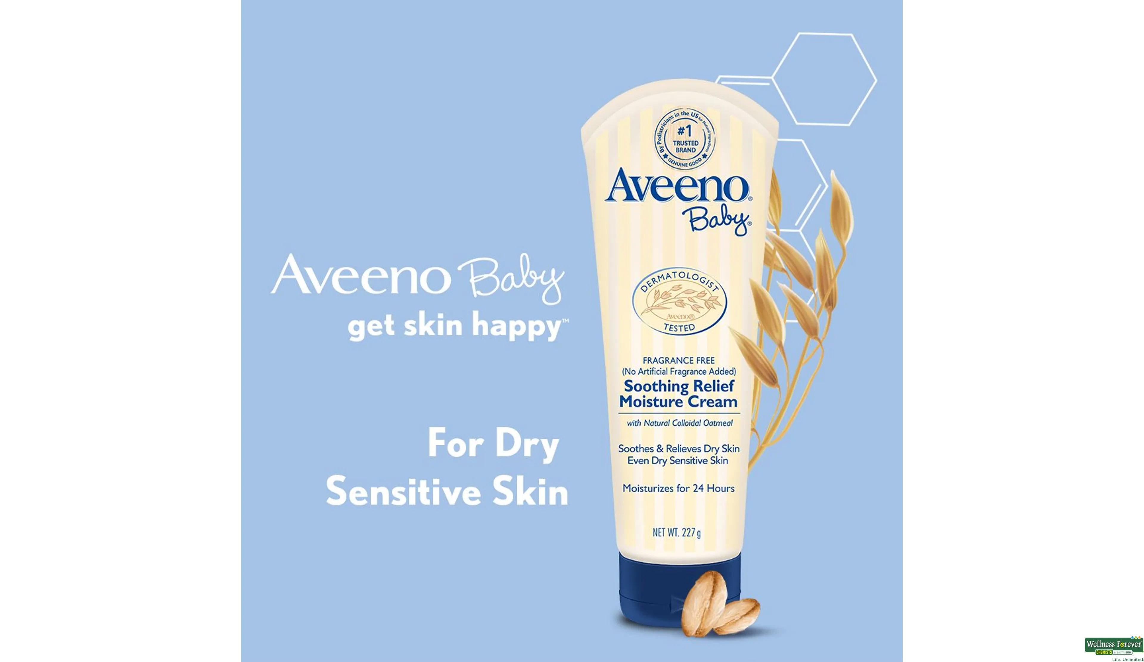 AVEENO BABY CRM SOOTH RELIEF MOIST 227GM- 4, 227GM, 