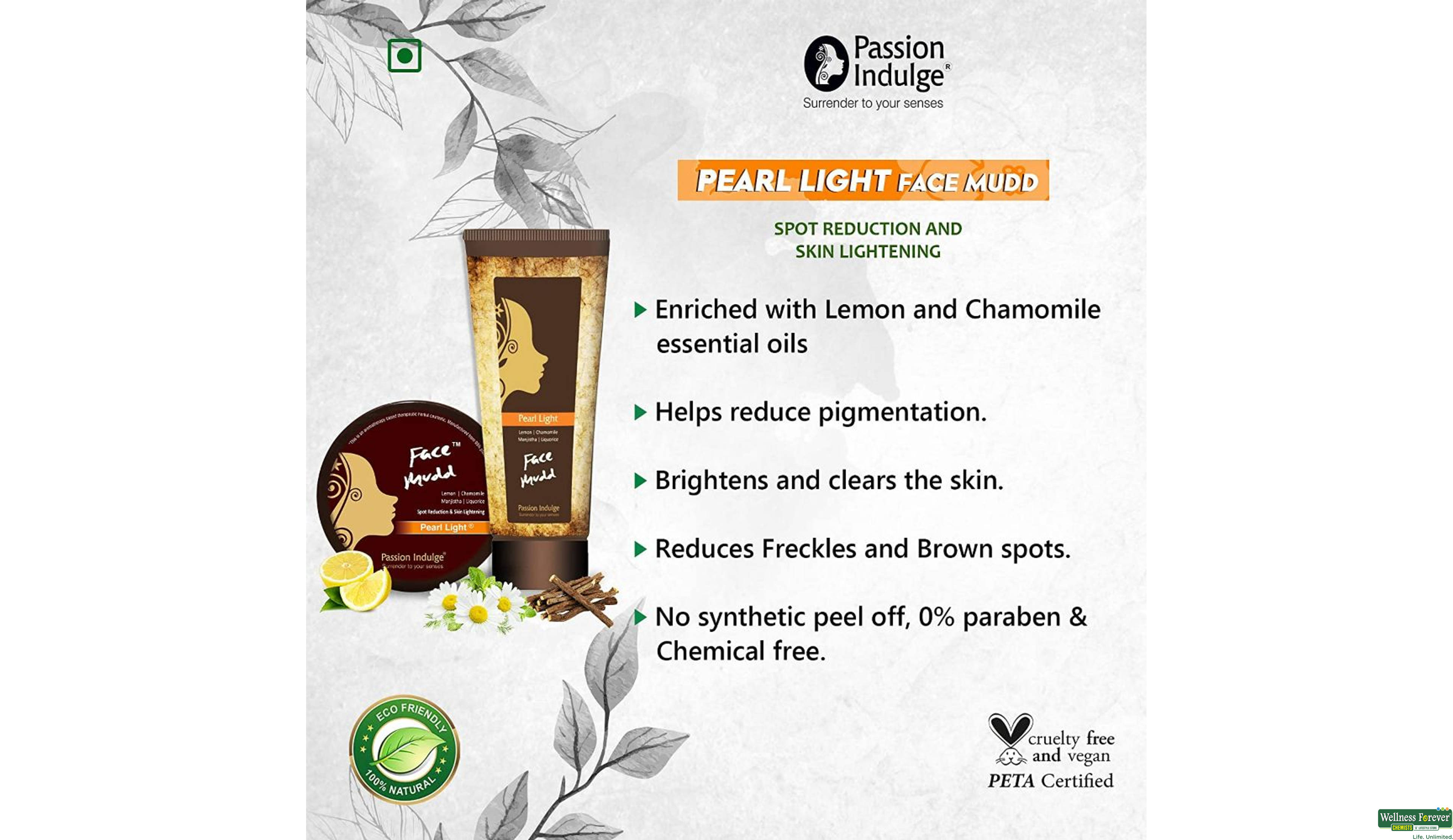 PASSION F/PACK MUD PEARL LIGHT 120GM- 2, 120GM, null