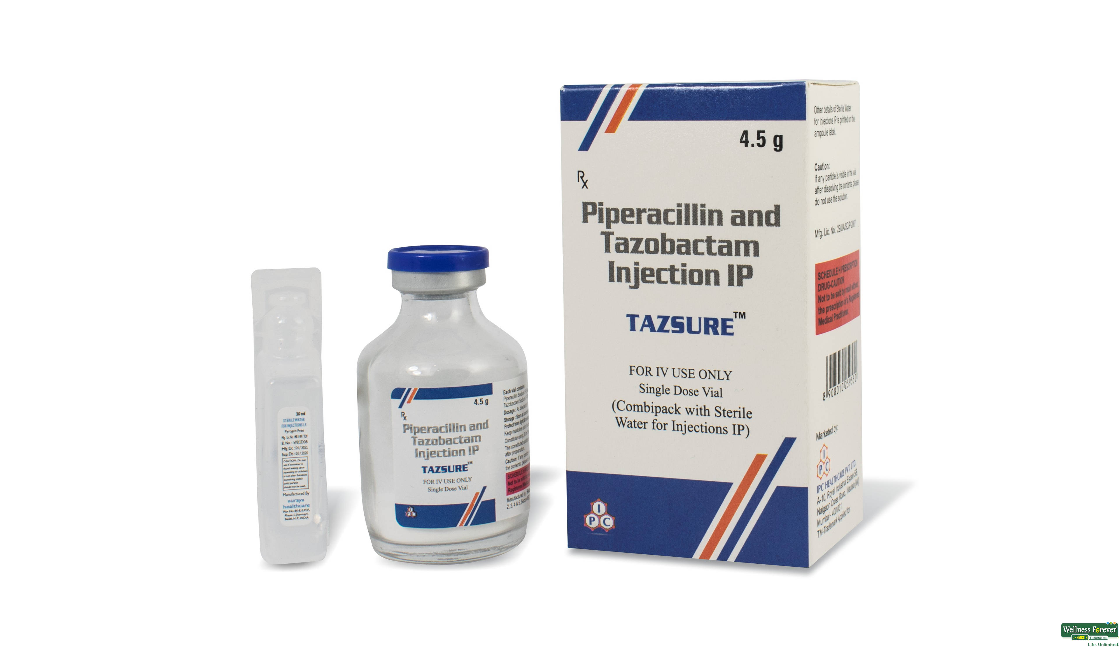 TAZSURE 4.5GM INJ VIAL- 1, 1PC, 