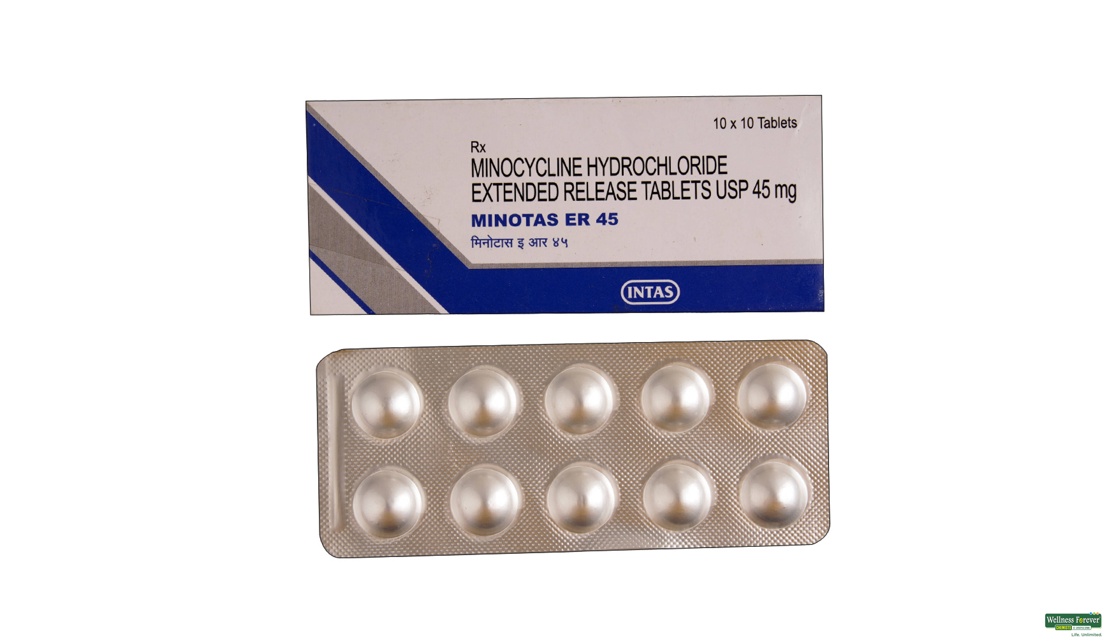 MINOTAS-ER 45MG 10TAB- 1, 10TAB, 