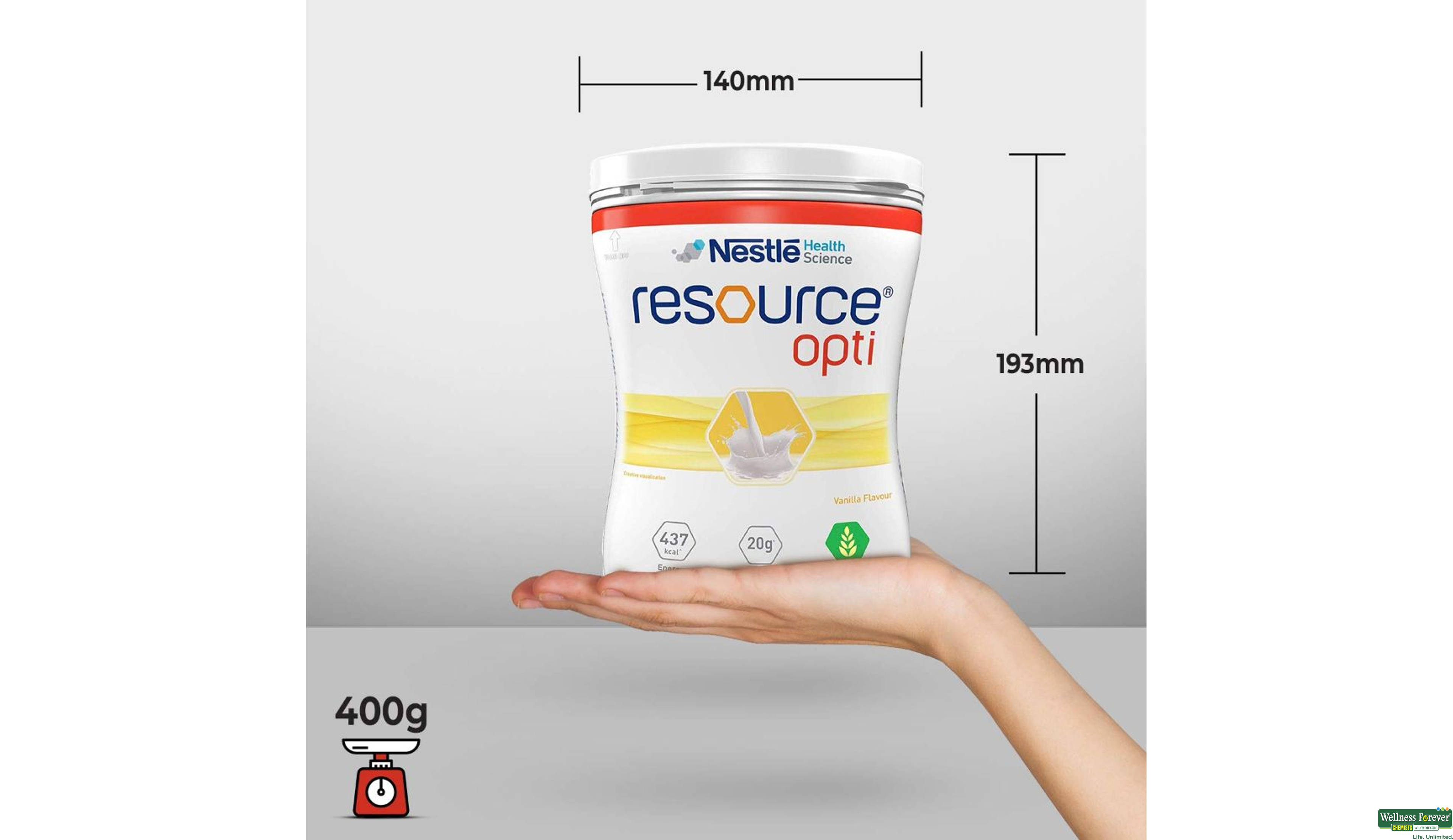 RESOURCE OPTI PWDR VANILLA 400GM- 6, 400GM, 