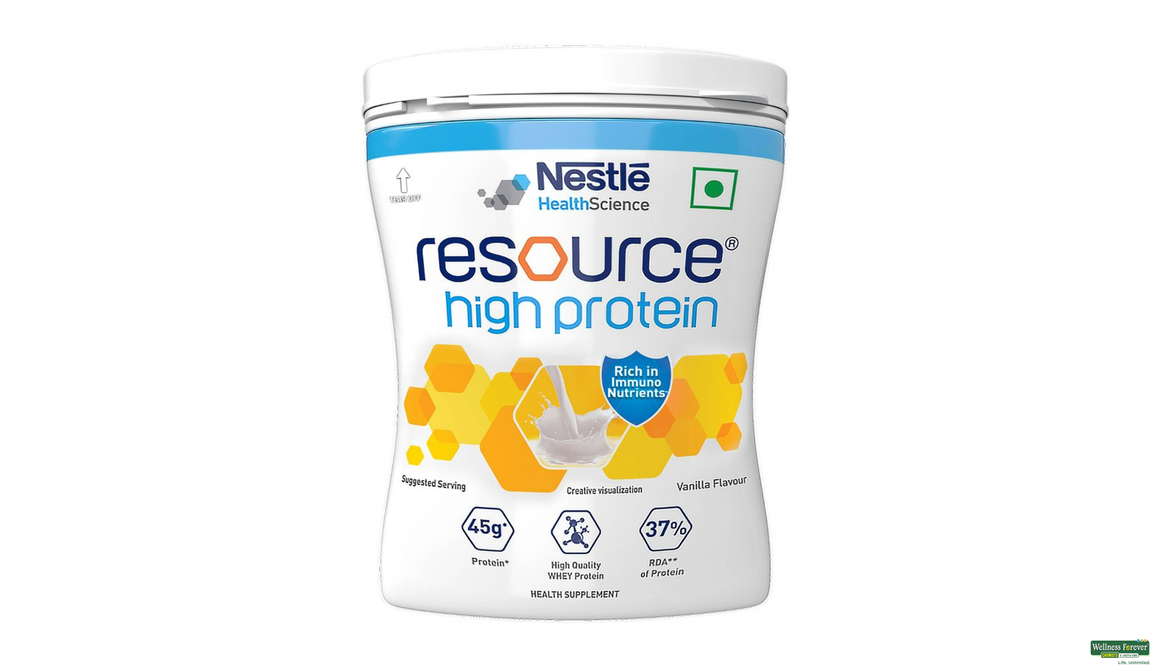 RESOURCE HIGH PROTEIN VANILLA PWDR 400GM- 1, 400GM, 