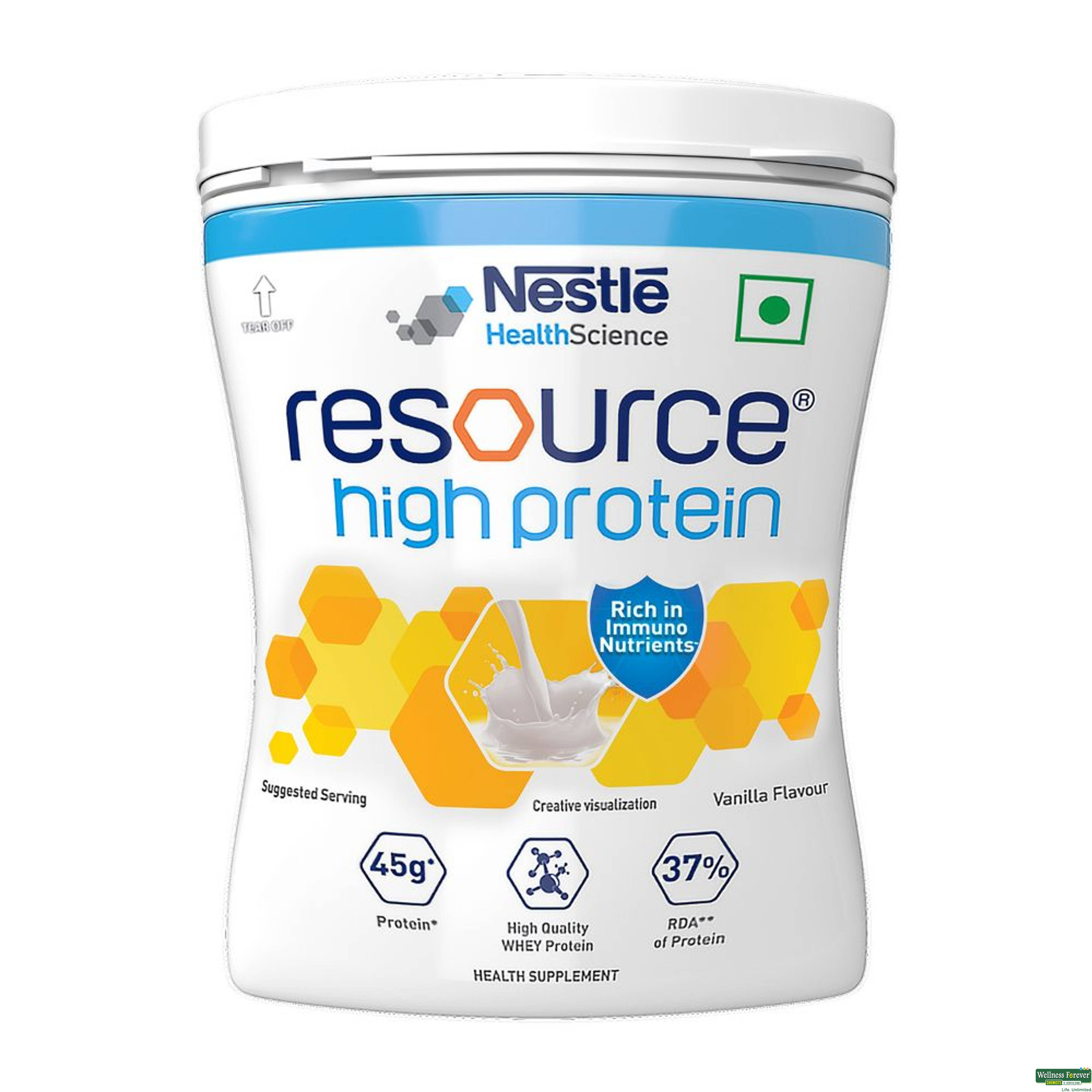 Nestle Resource High Protein Powder, Vanilla, 400 -image