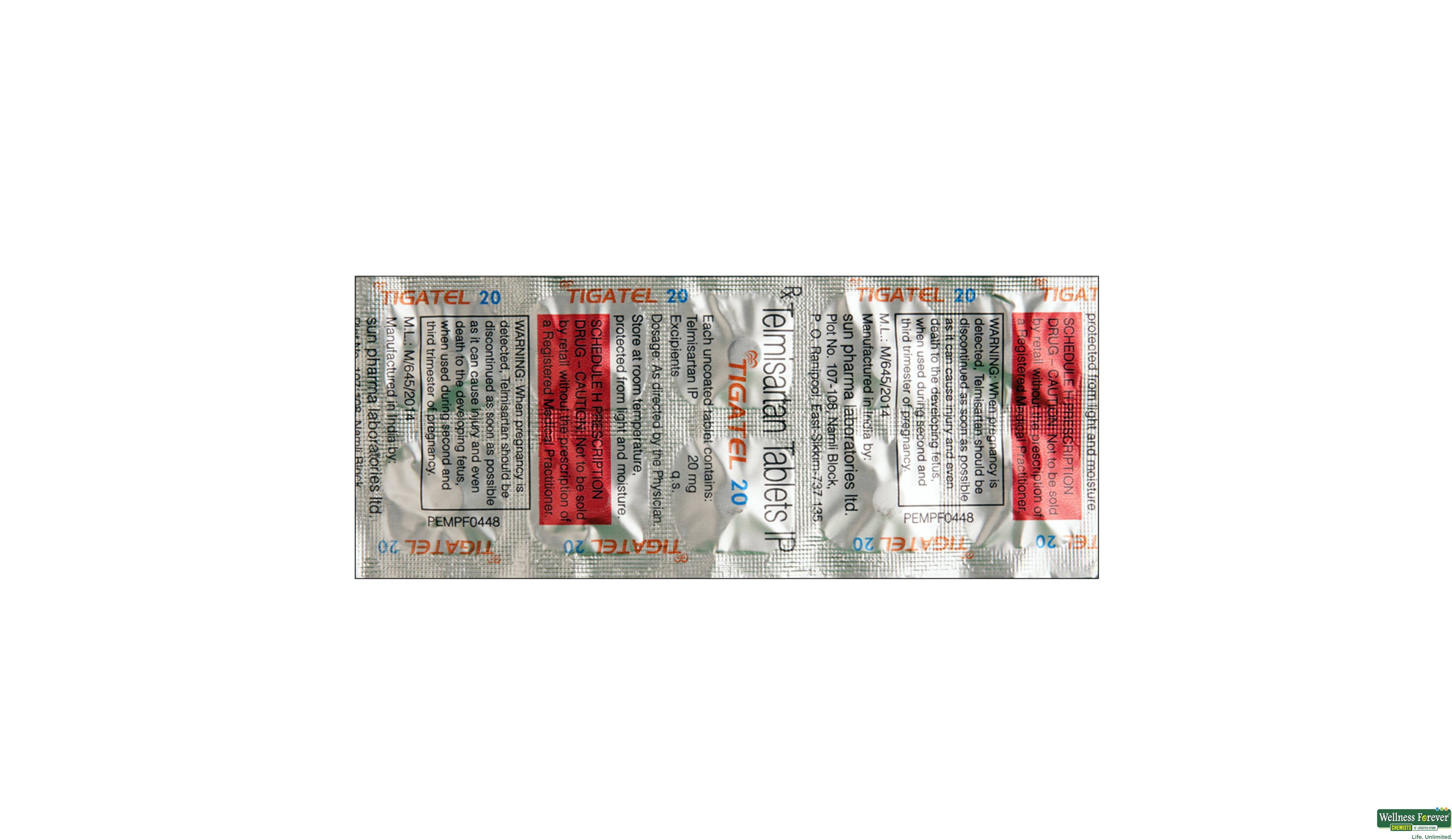 TIGATEL 20MG 10TAB- 1, 10TAB, 