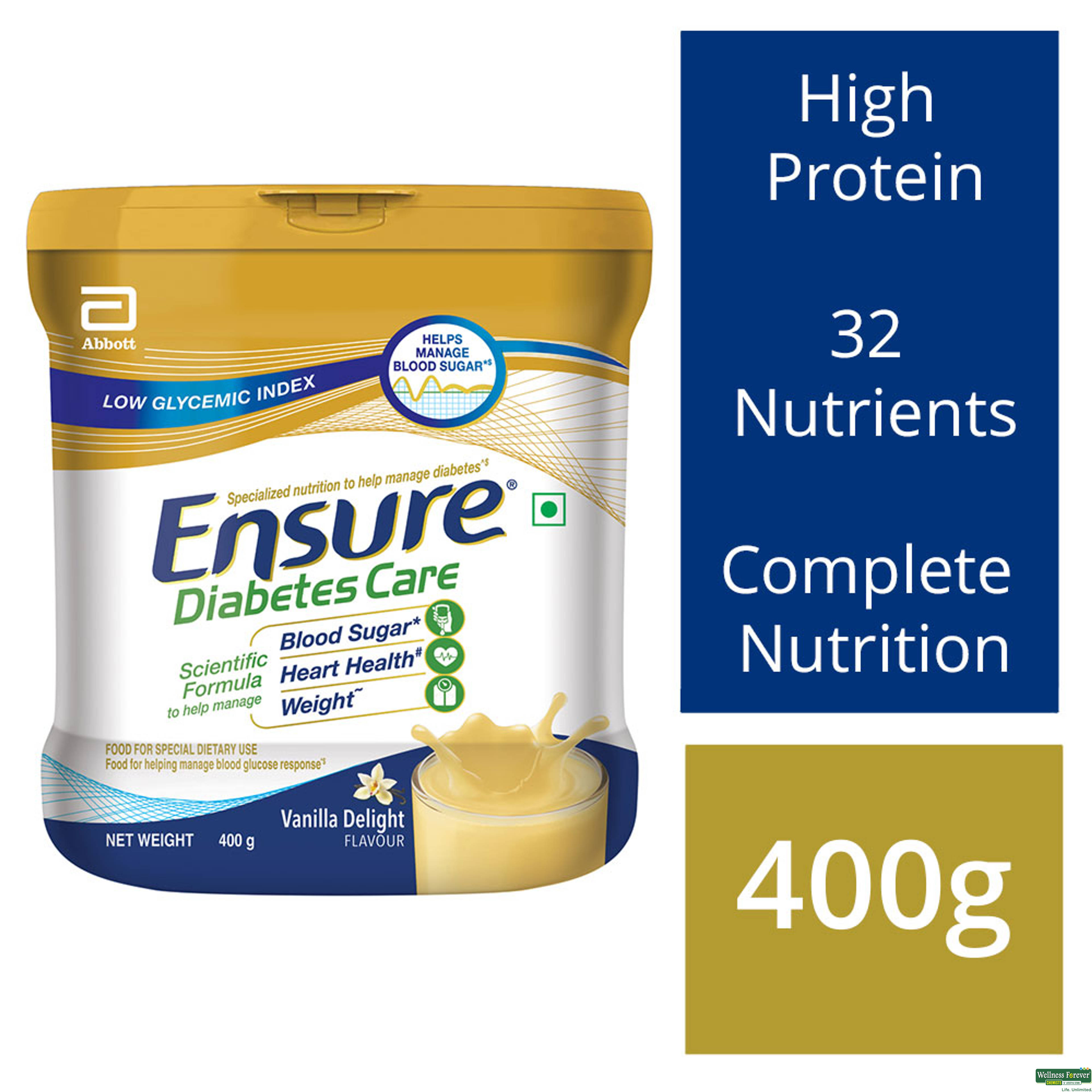 Ensure Diabetes Care Powder, Vanilla Delight, 400 g-image