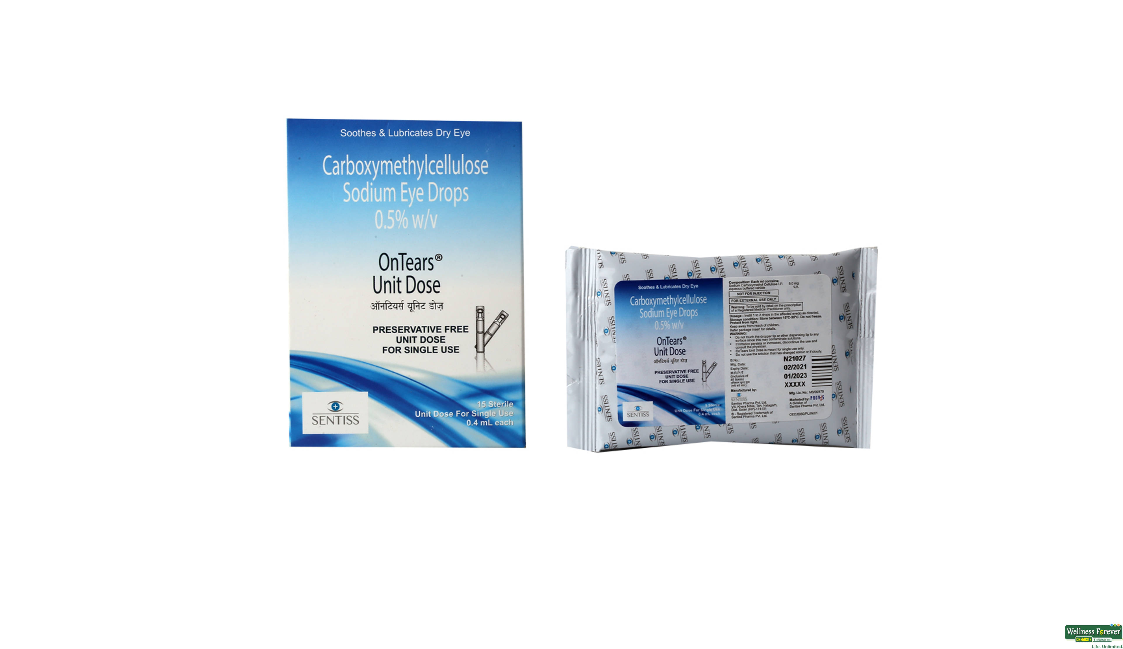 ONTEARS UNIT DOSE E/DROP 15X0.4ML- 1, 0.4ML, 