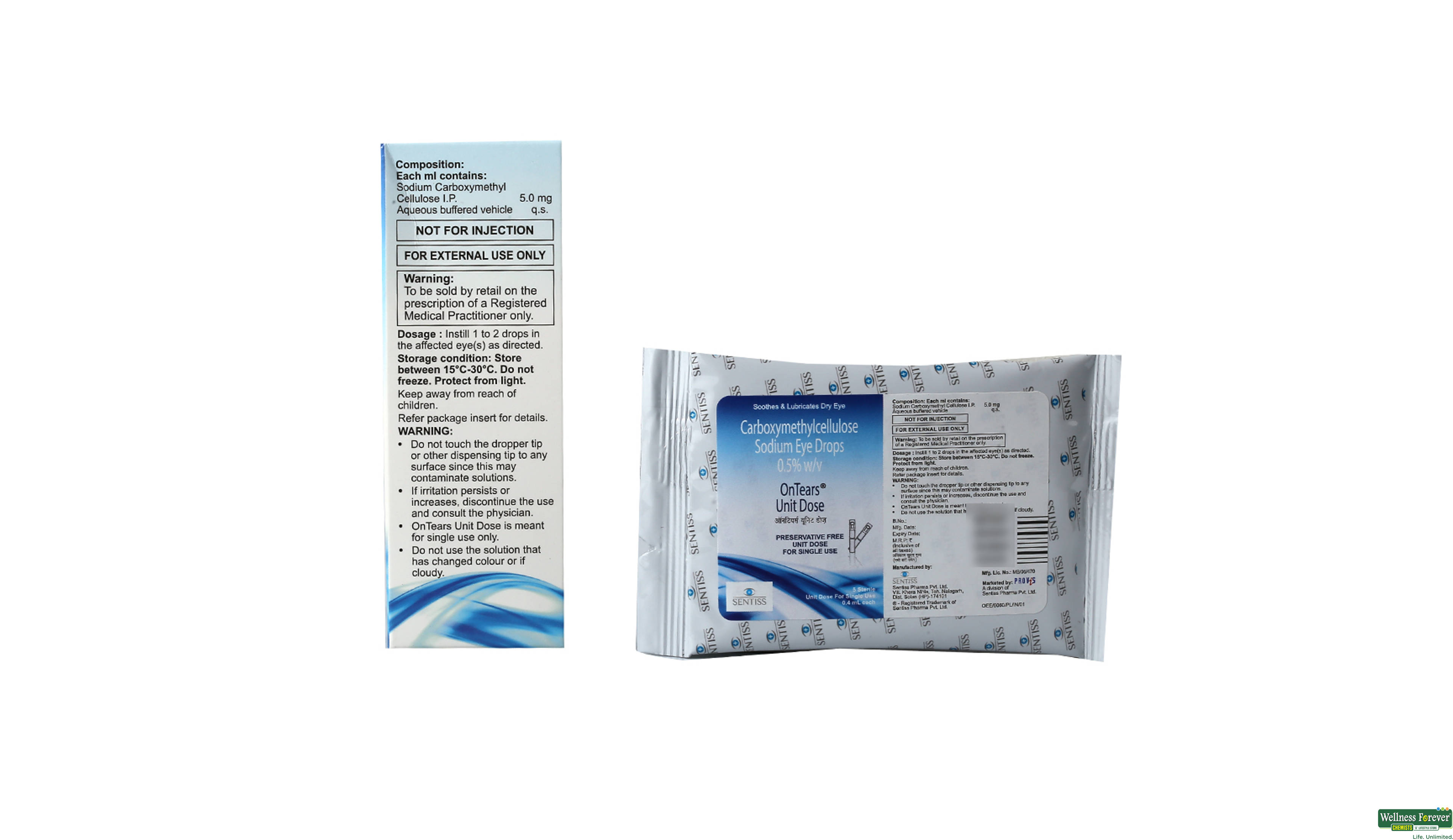 ONTEARS UNIT DOSE E/DROP 15X0.4ML- 2, 0.4ML, 