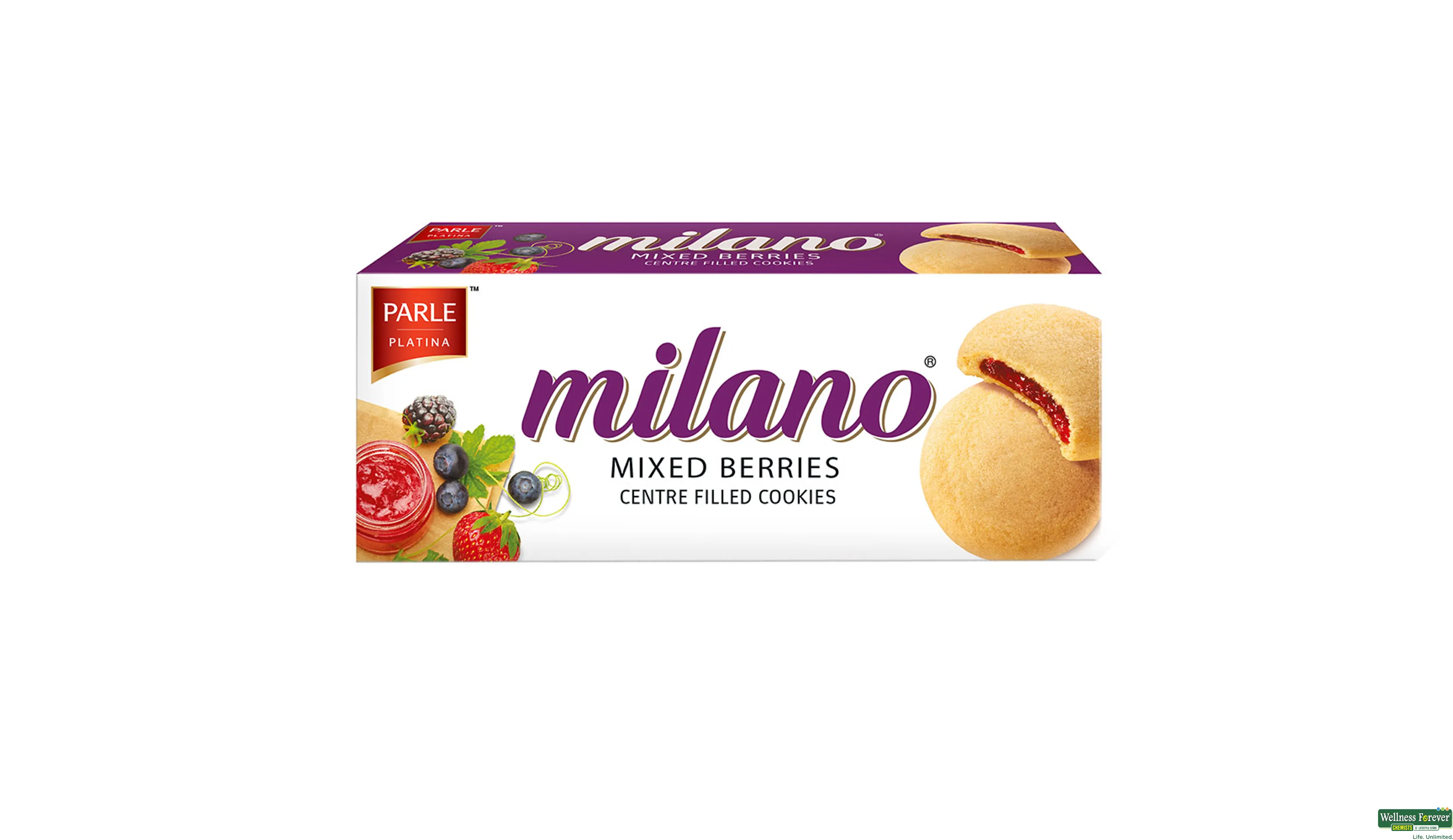 PARLE BISC MILANO FILLED MIXED BERRIE 75GM- 1, 75GM, null