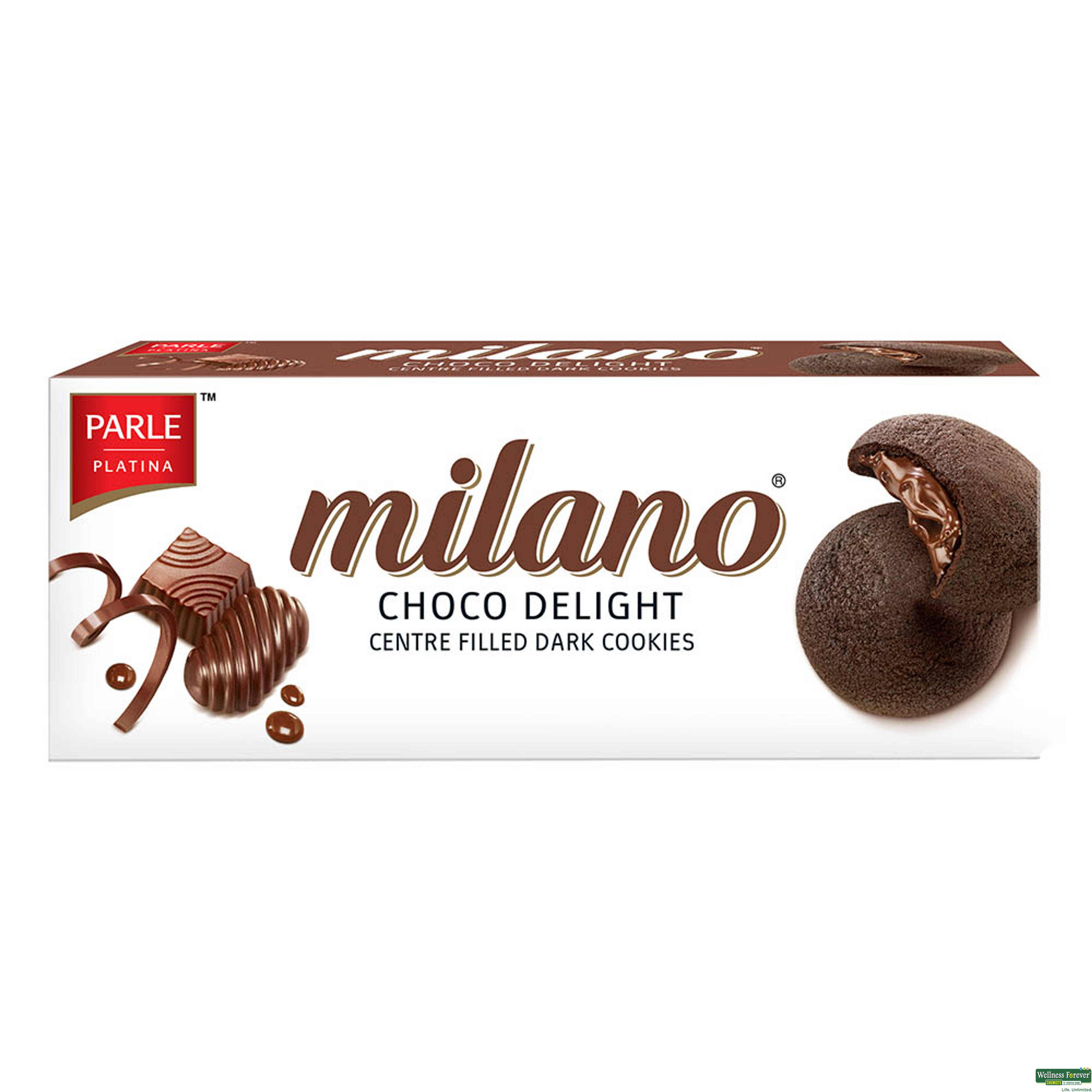 Parle Milano Centre Filled Choco Cookies, 75 g-image