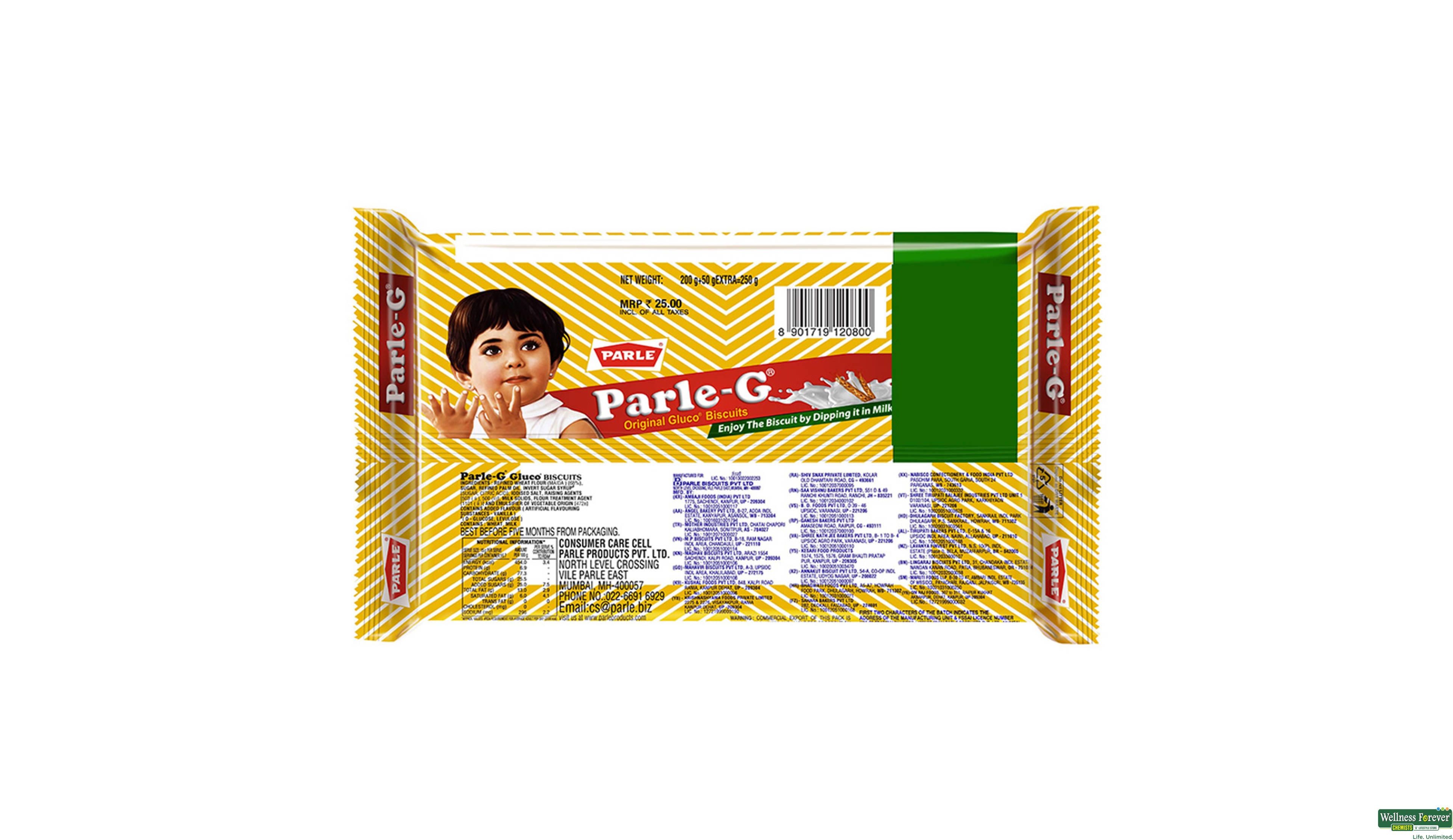 PARLE G BISC 250GM- 2, 250GM, 