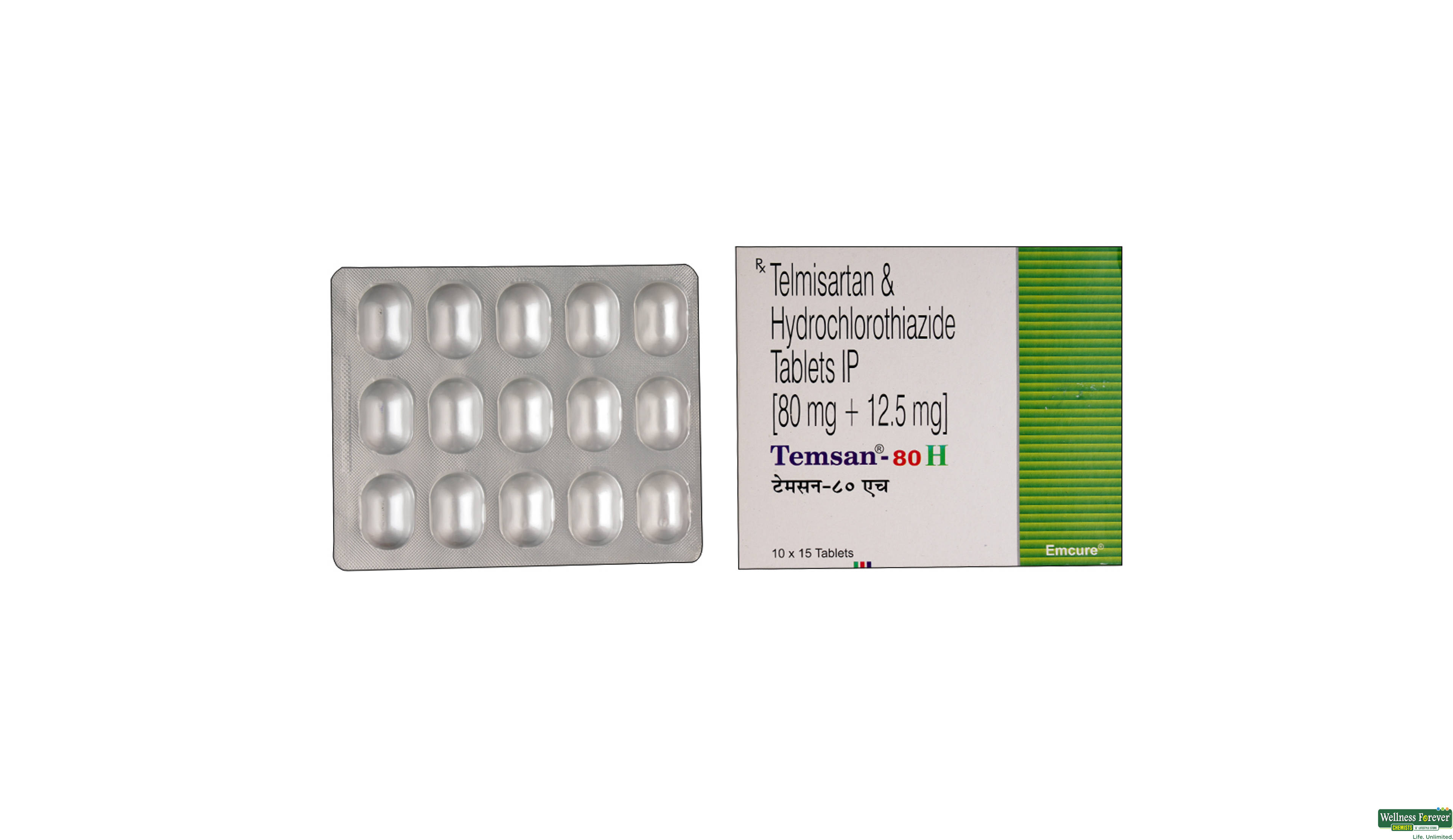 TEMSAN-H 80MG 15TAB- 1, 15TAB, 