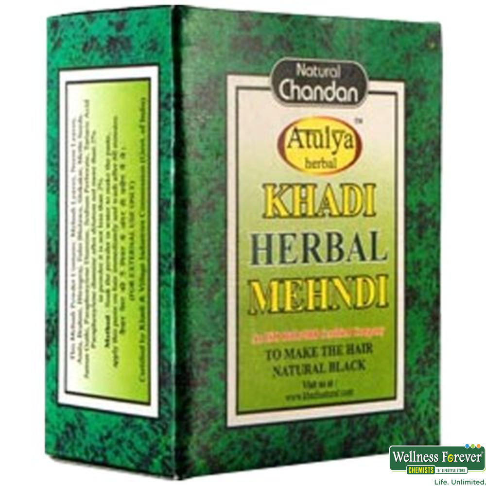 Buy Khadi Mauri Black Herbal Mehndi Hair Color(Pack Of 10),1000g Online In  India At Discounted Prices