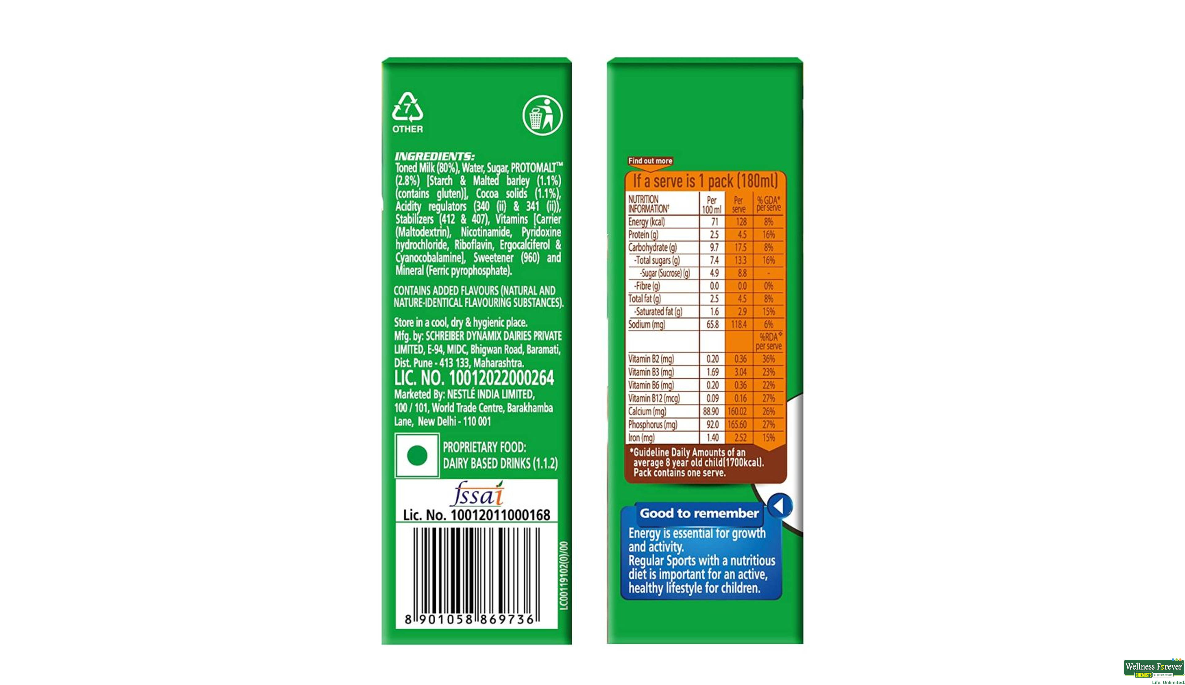 NESTLE MILO DRINK 180ML- 7, 180ML, 