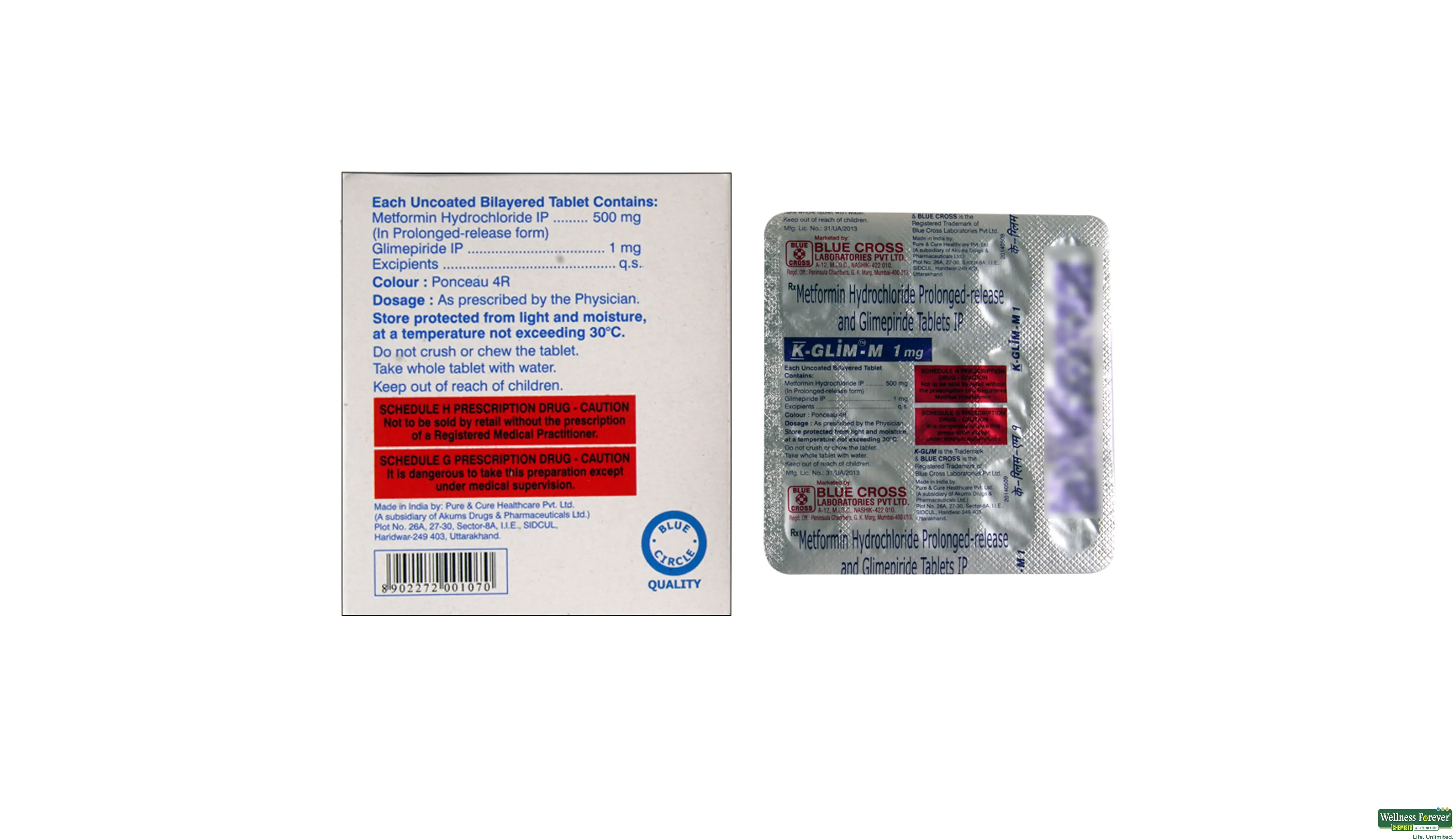 K-GLIM-M 1MG 15TAB- 2, 15TAB, 