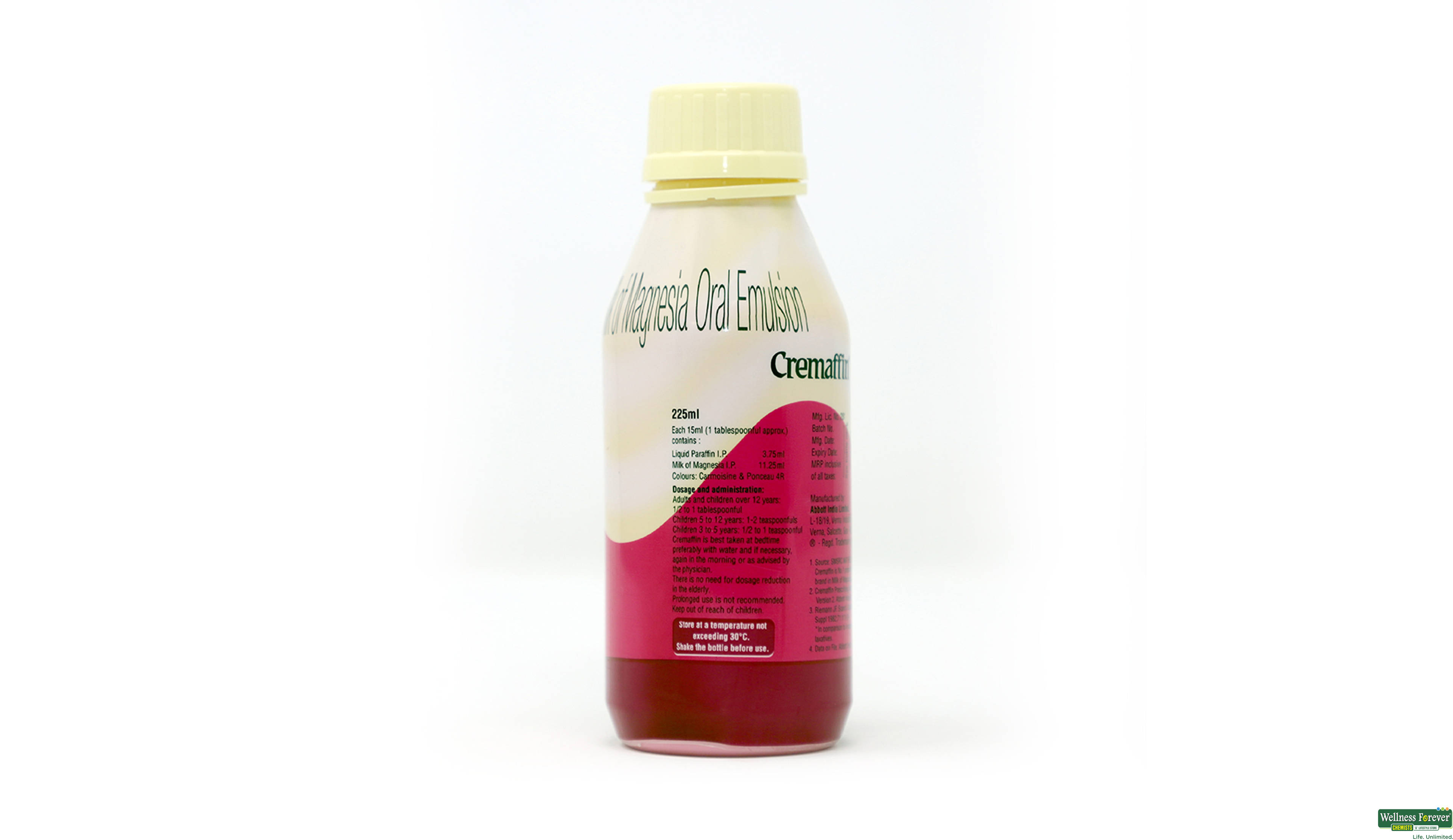 CREMAFFIN MIXFRUIT SYP 225ML- 2, 225ML, •Relieves Constipation: Helps you go more regularly without causing discomfort.

•Pleasant to Take: The fruity flavor makes it easier to consume.

•Gentle Formula: Works softly, making it suitable for regular use.
