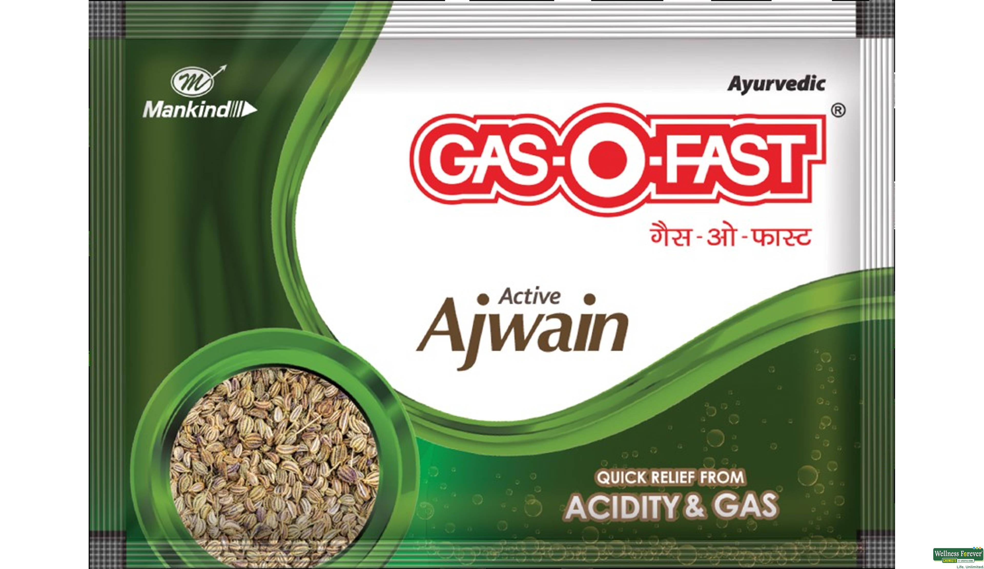 GAS-O-FAST ACTIVE AJWAIN 5GM- 1, 5GM, 