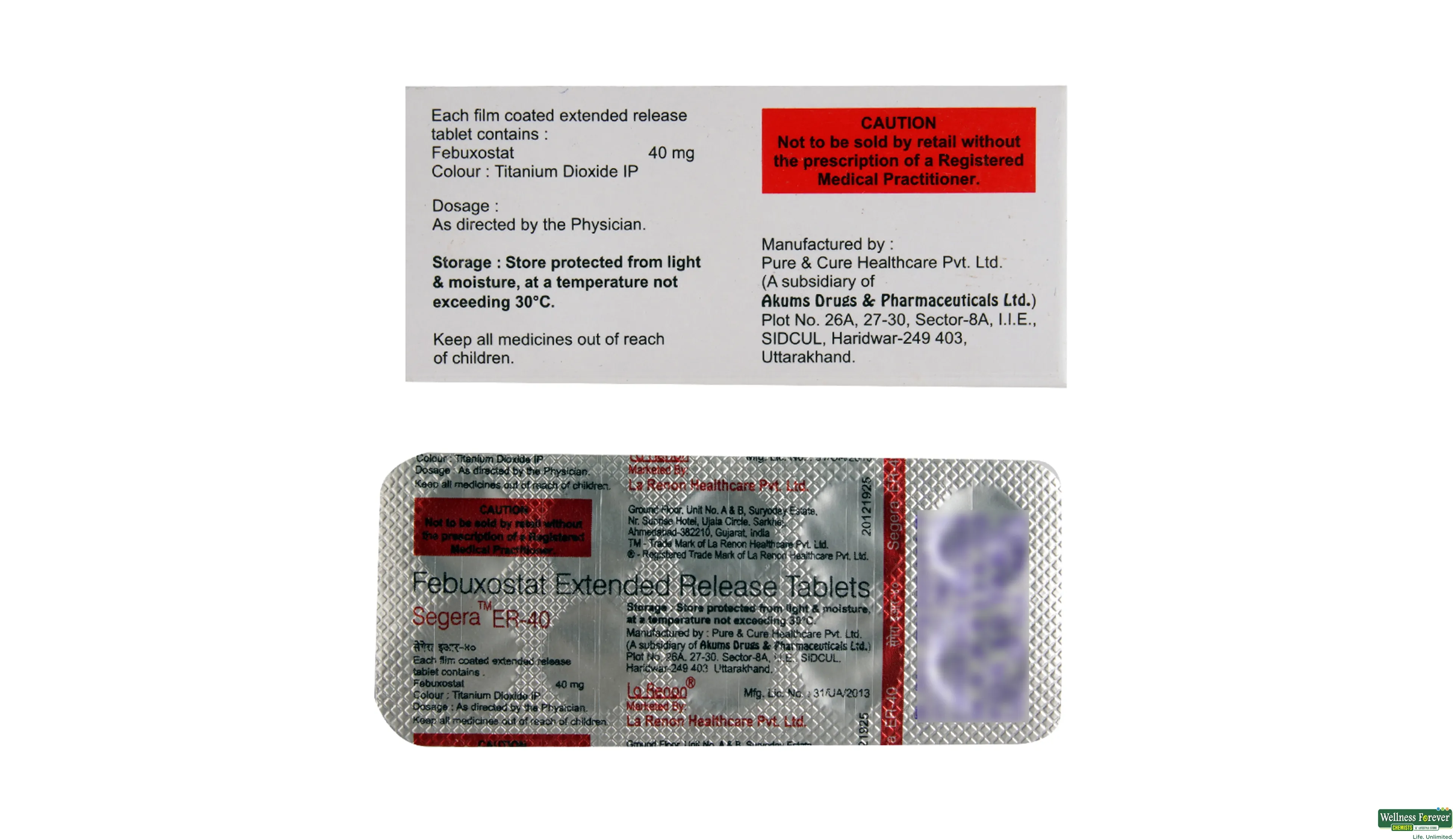 SEGERA-ER 40MG 10TAB- 2, 10TAB, 