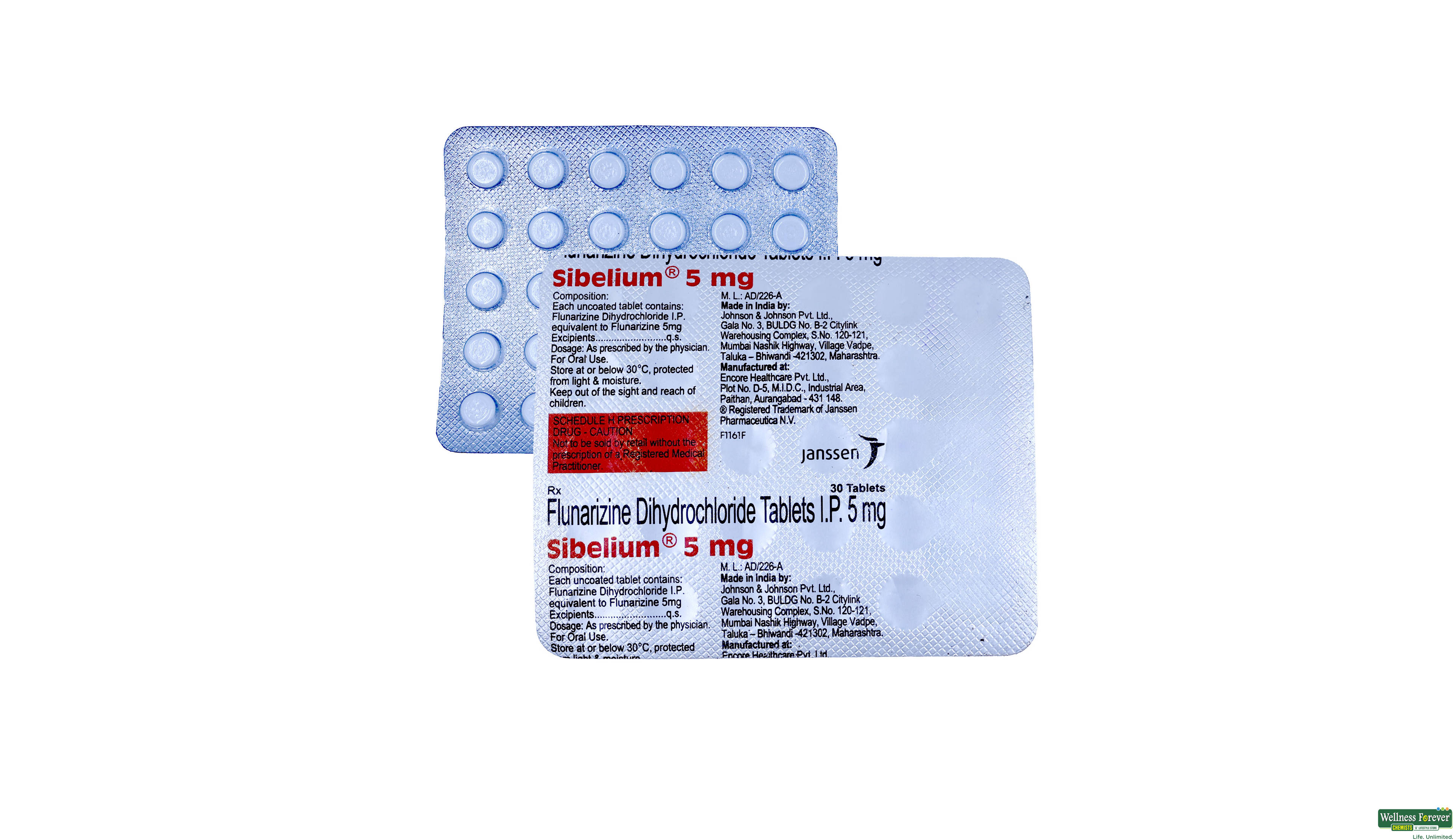 SIBELIUM 5MG 30TAB- 1, 30TAB, 