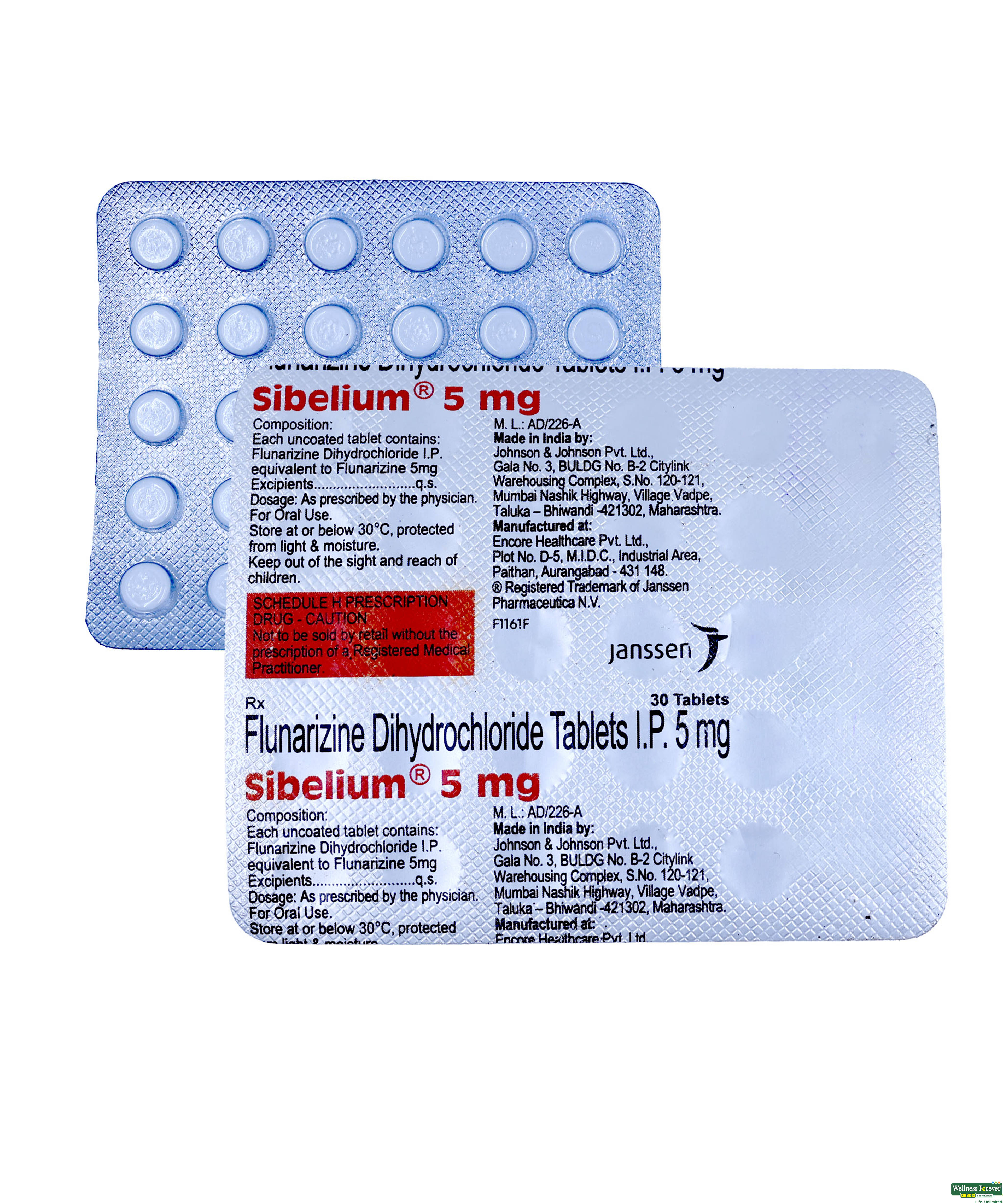 Sibelium 5mg 30 Tablets-image