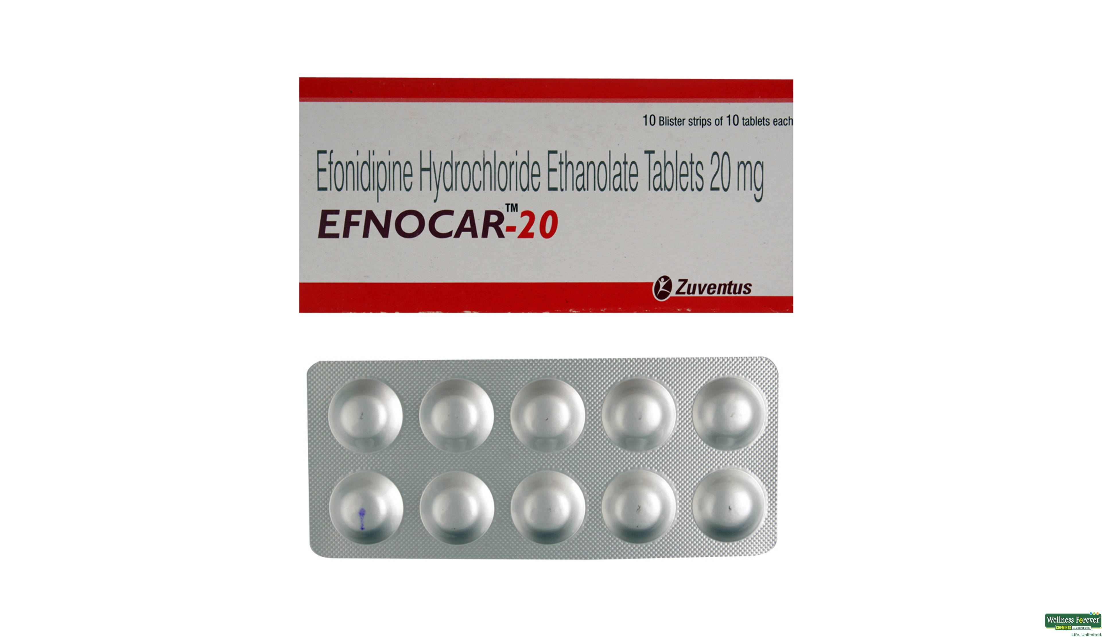 EFNOCAR 20MG 10TAB- 1, 10TAB, 