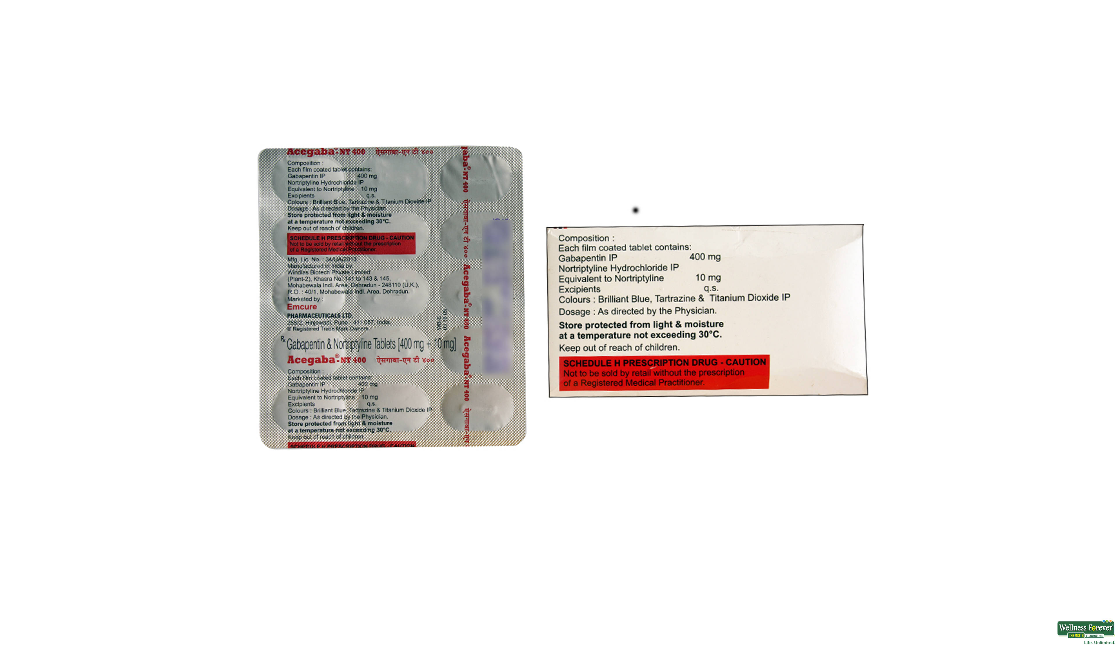 ACEGABA-NT 400GM 15TAB- 2, 15TAB, 