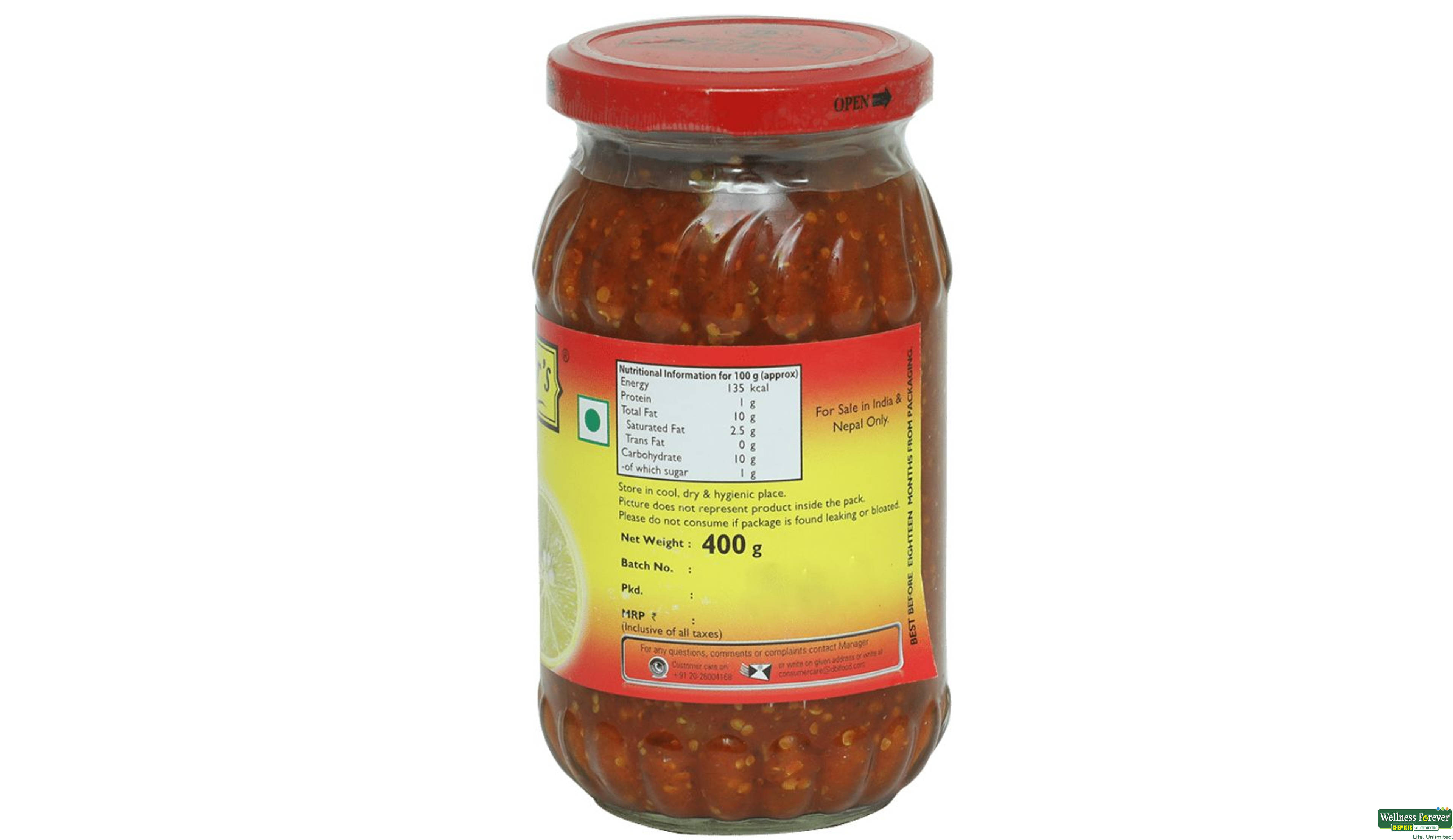 MOTHERS RECIPE LIME PICKLE 400GM- 2, 400GM, 