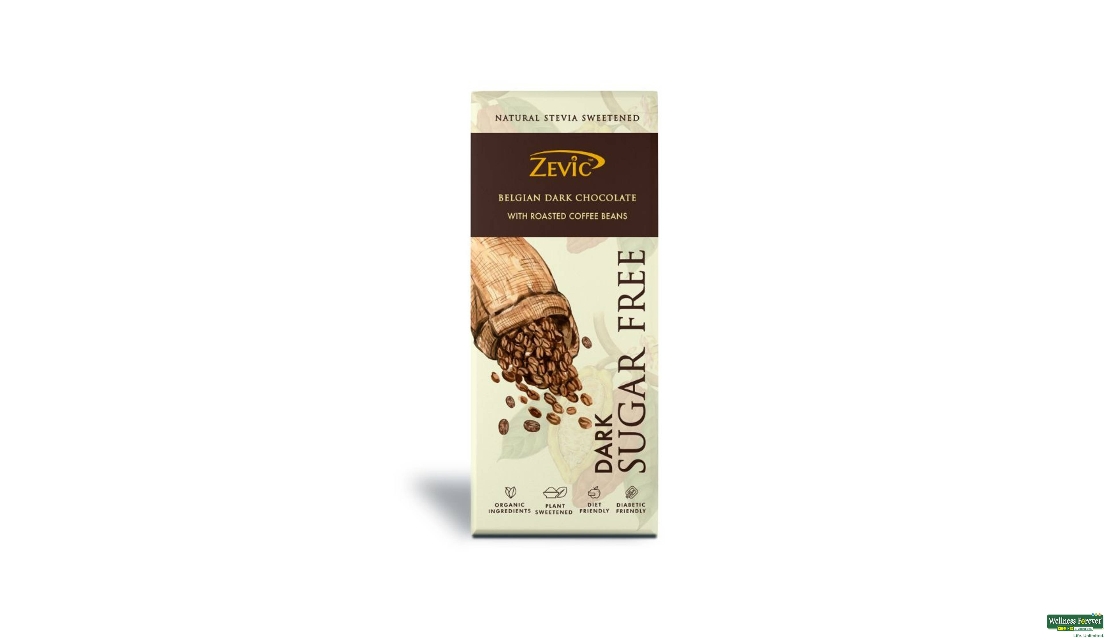 ZEVIC CHOC STEVIA COFFEE 40GM- 1, 40GM, null