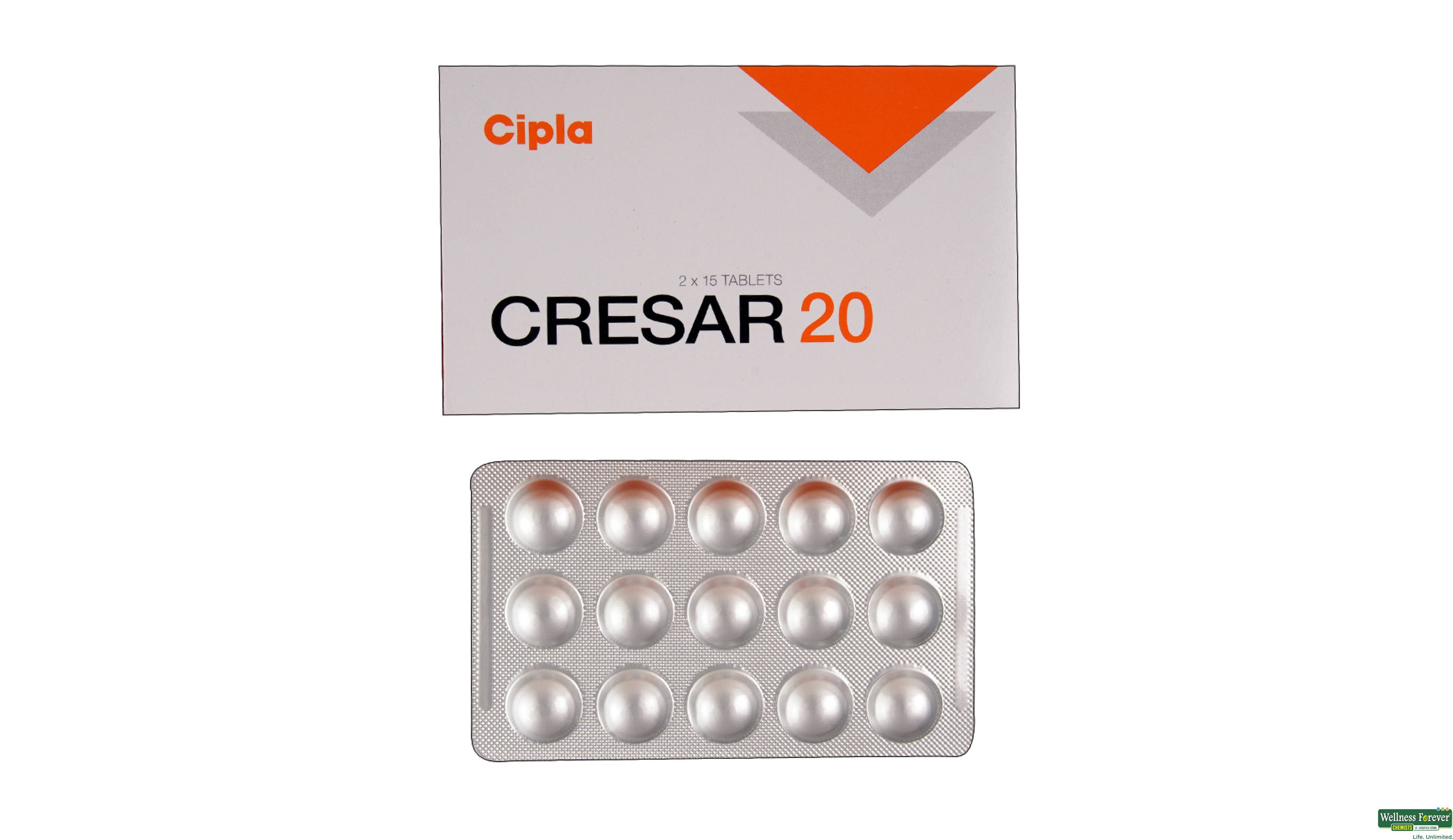 CRESAR 20MG 15TAB- 1, 15TAB, 
