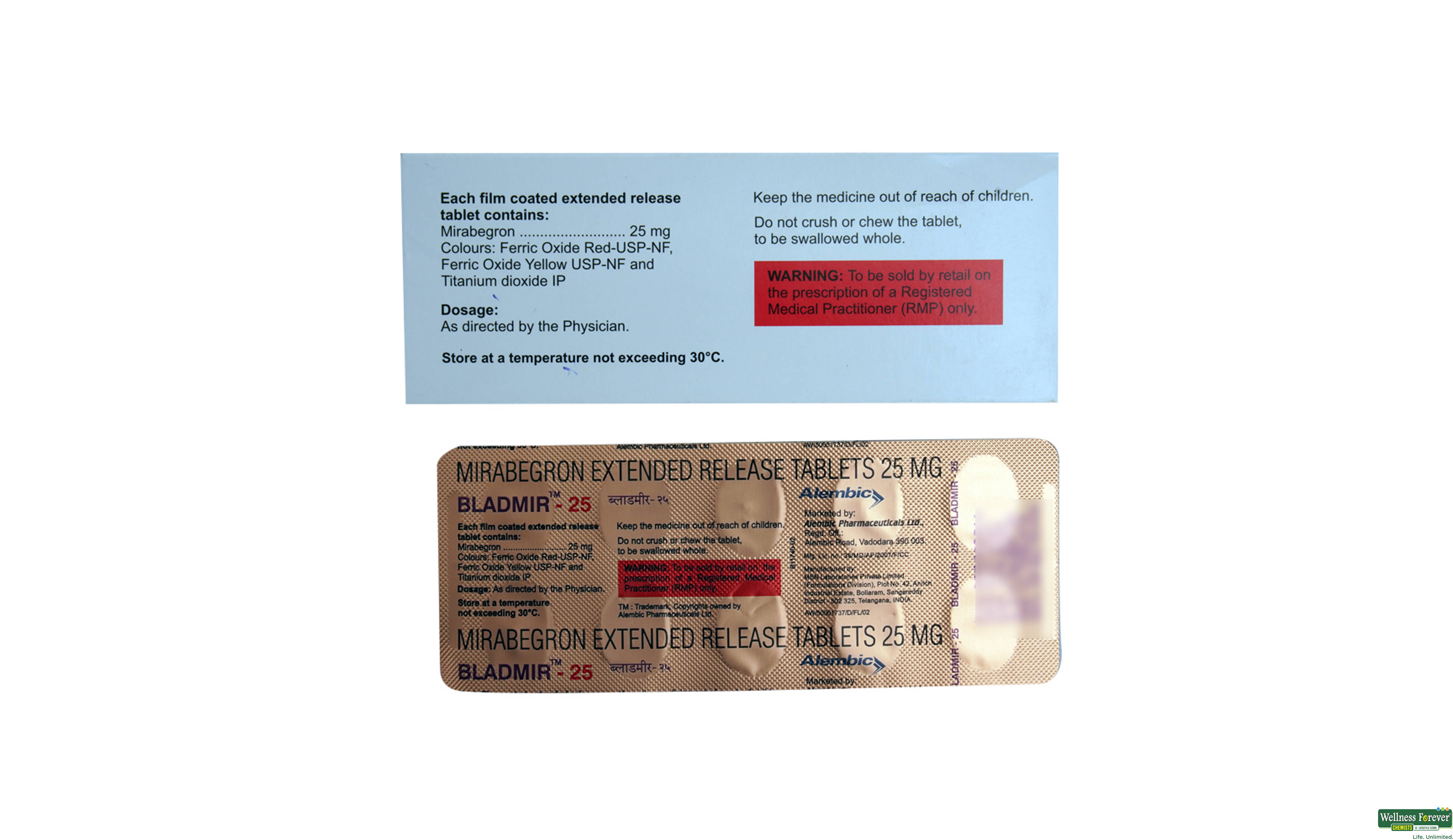 BLADMIR 25MG 10TAB- 2, 10TAB, 