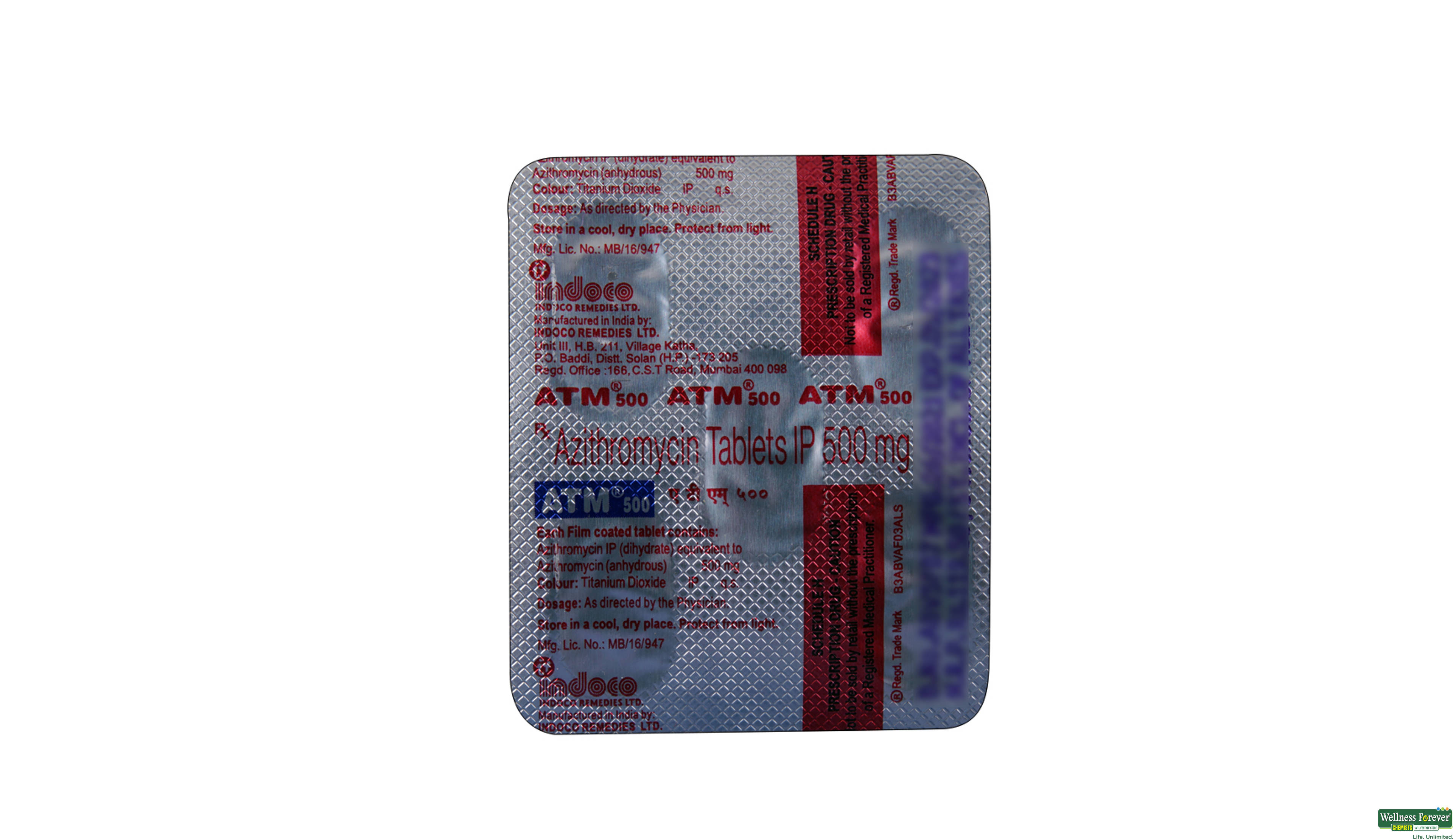 ATM 500MG 5TAB- 2, 5TAB, 